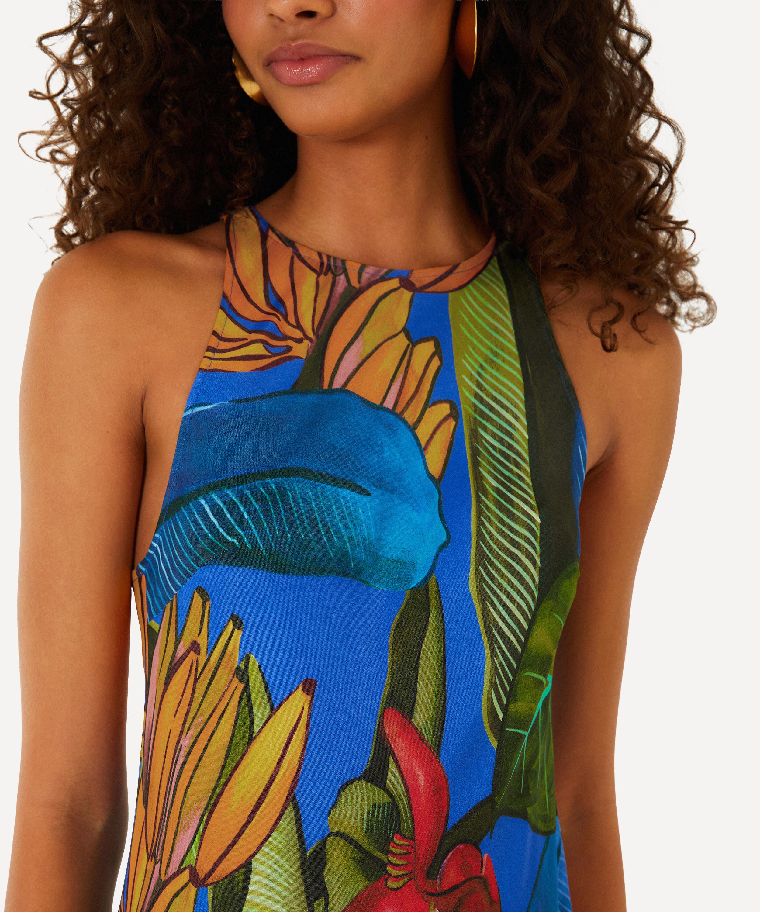 FARM Rio - Blue Banana Grapes Sleeveless Maxi Dress image number 1