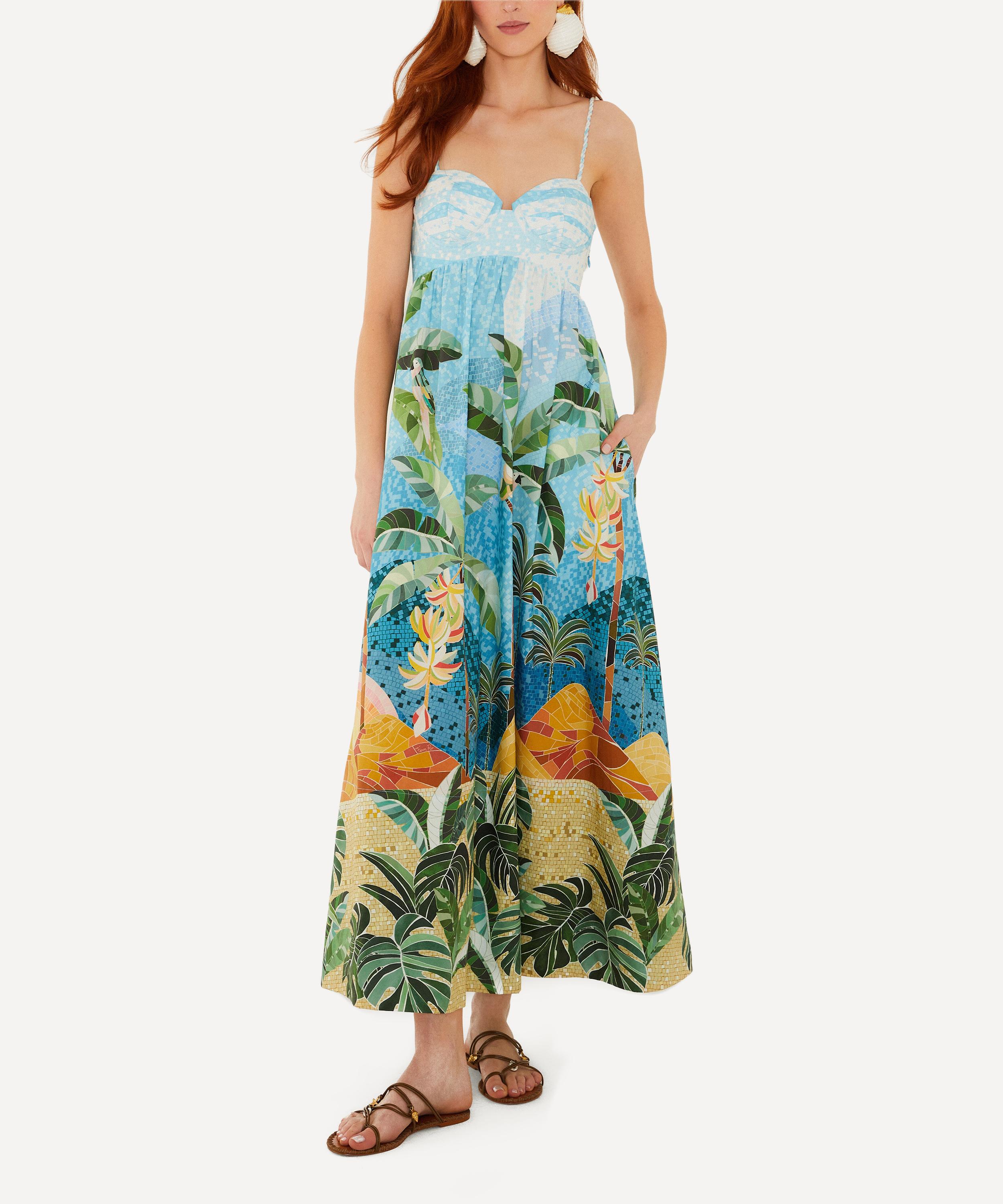 FARM Rio - Multicolour Rio Mosaic Sweetheart-Neck Maxi Dress image number 0