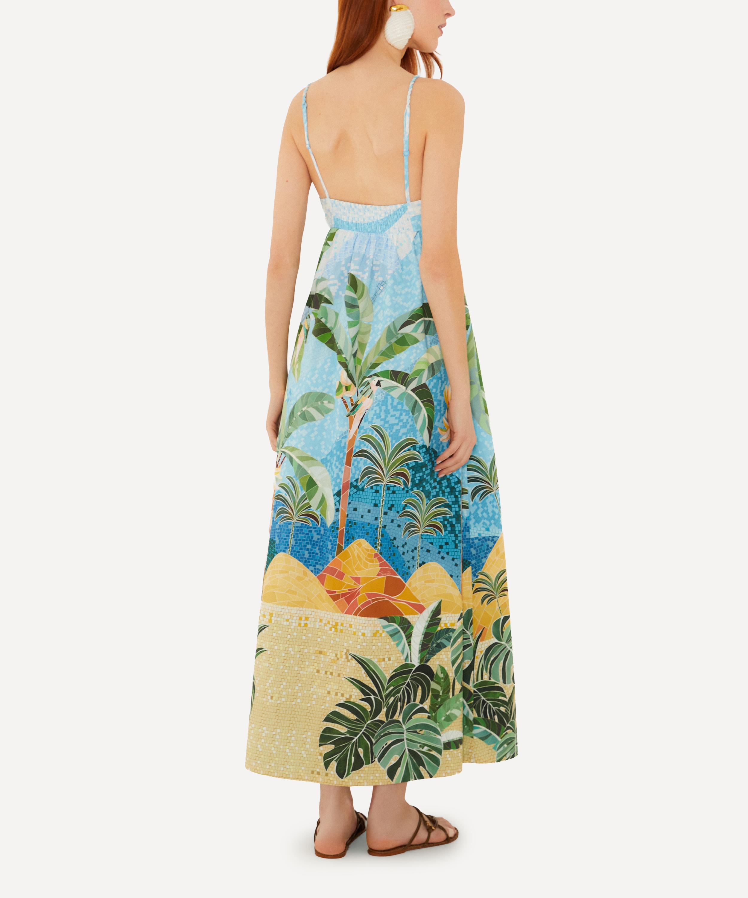FARM Rio - Multicolour Rio Mosaic Sweetheart-Neck Maxi Dress image number 3