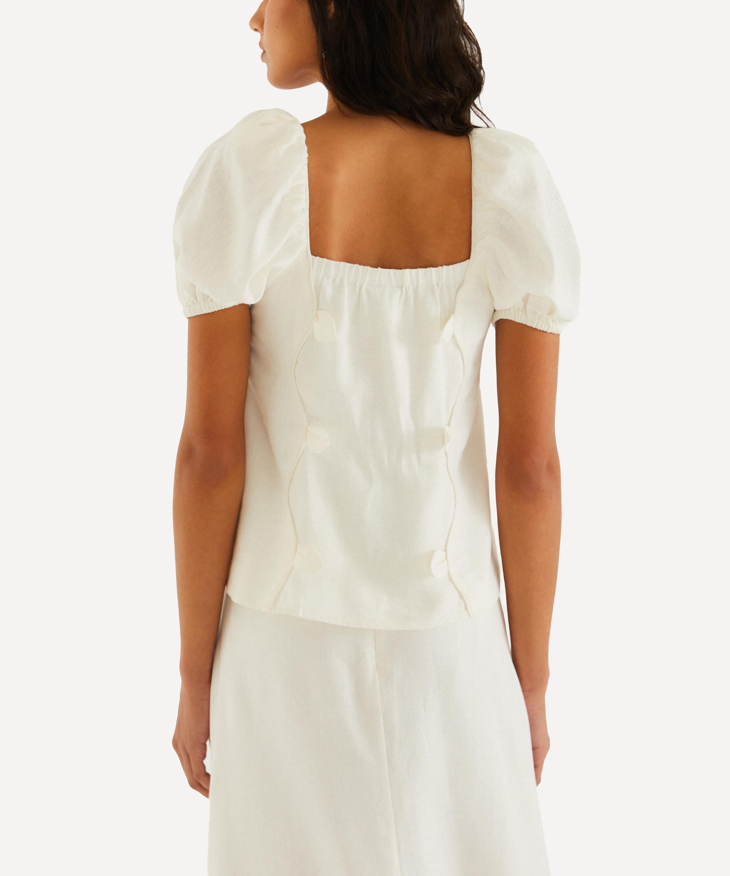 FARM Rio - 3D Flowers Puff-Sleeve Blouse image number 1