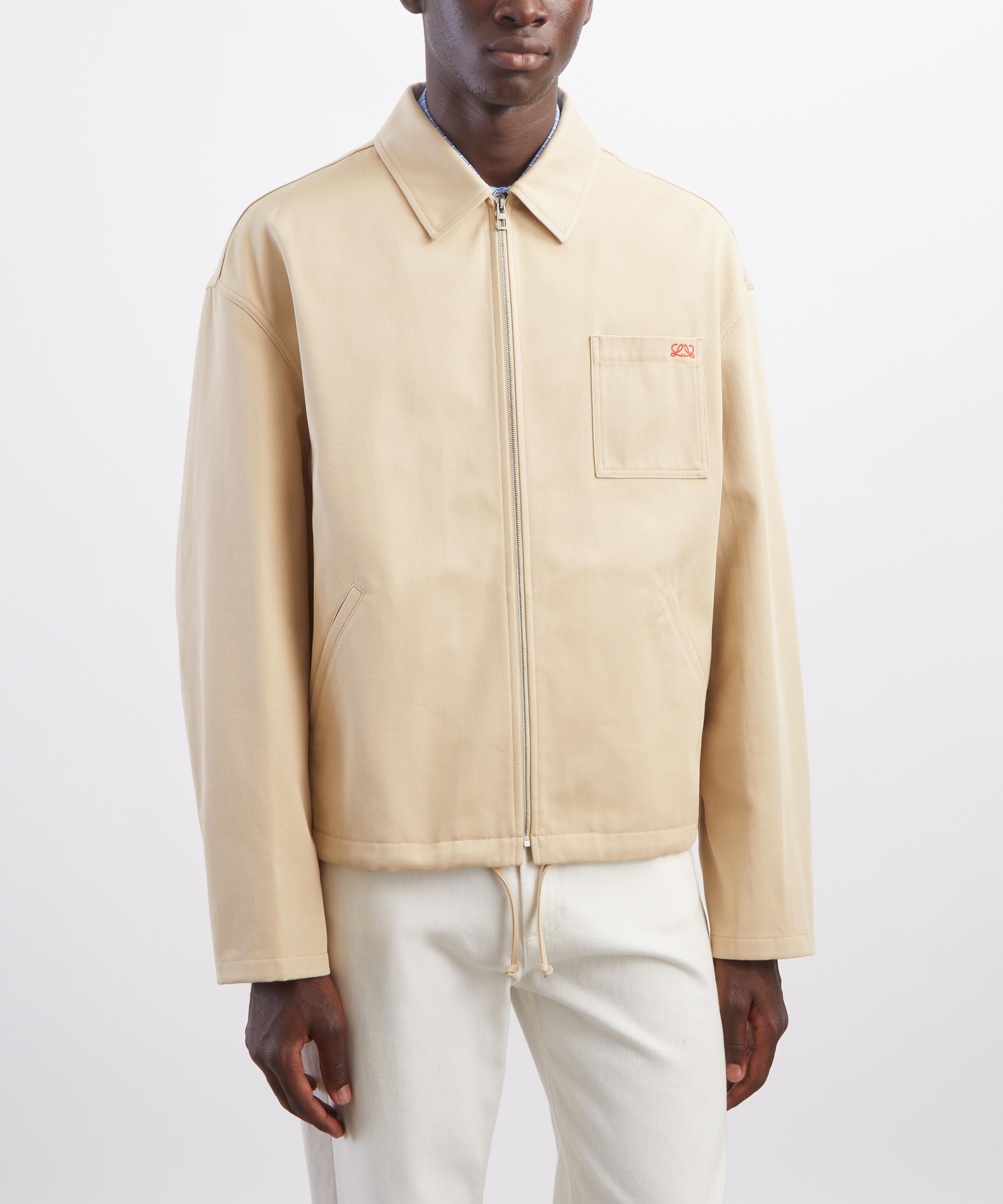 Loewe - Beige Cotton Twill Zip-Up Jacket image number 2