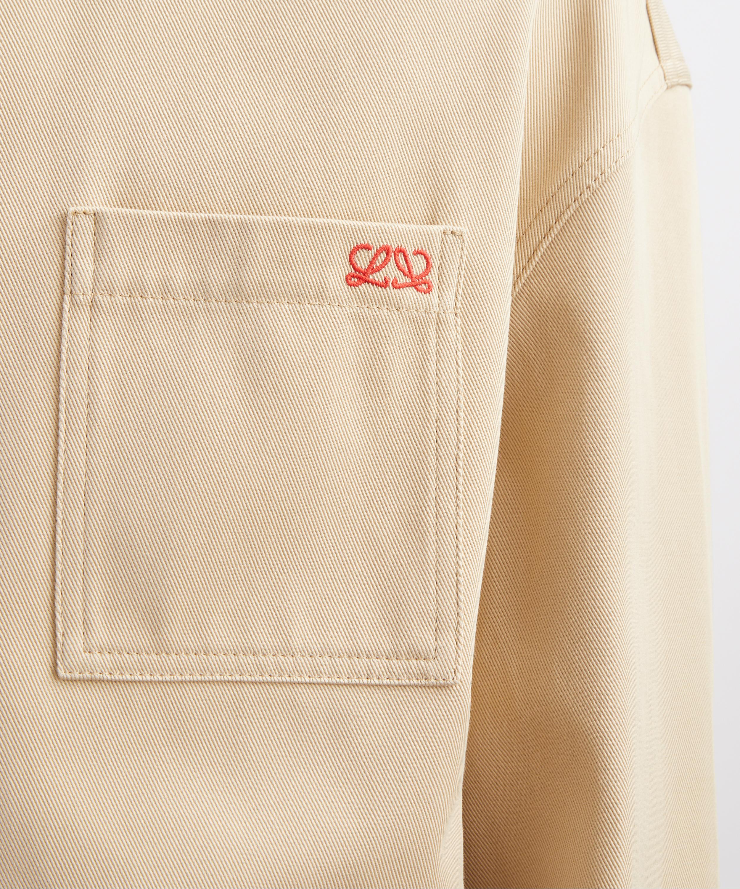 Loewe - Beige Cotton Twill Zip-Up Jacket image number 4