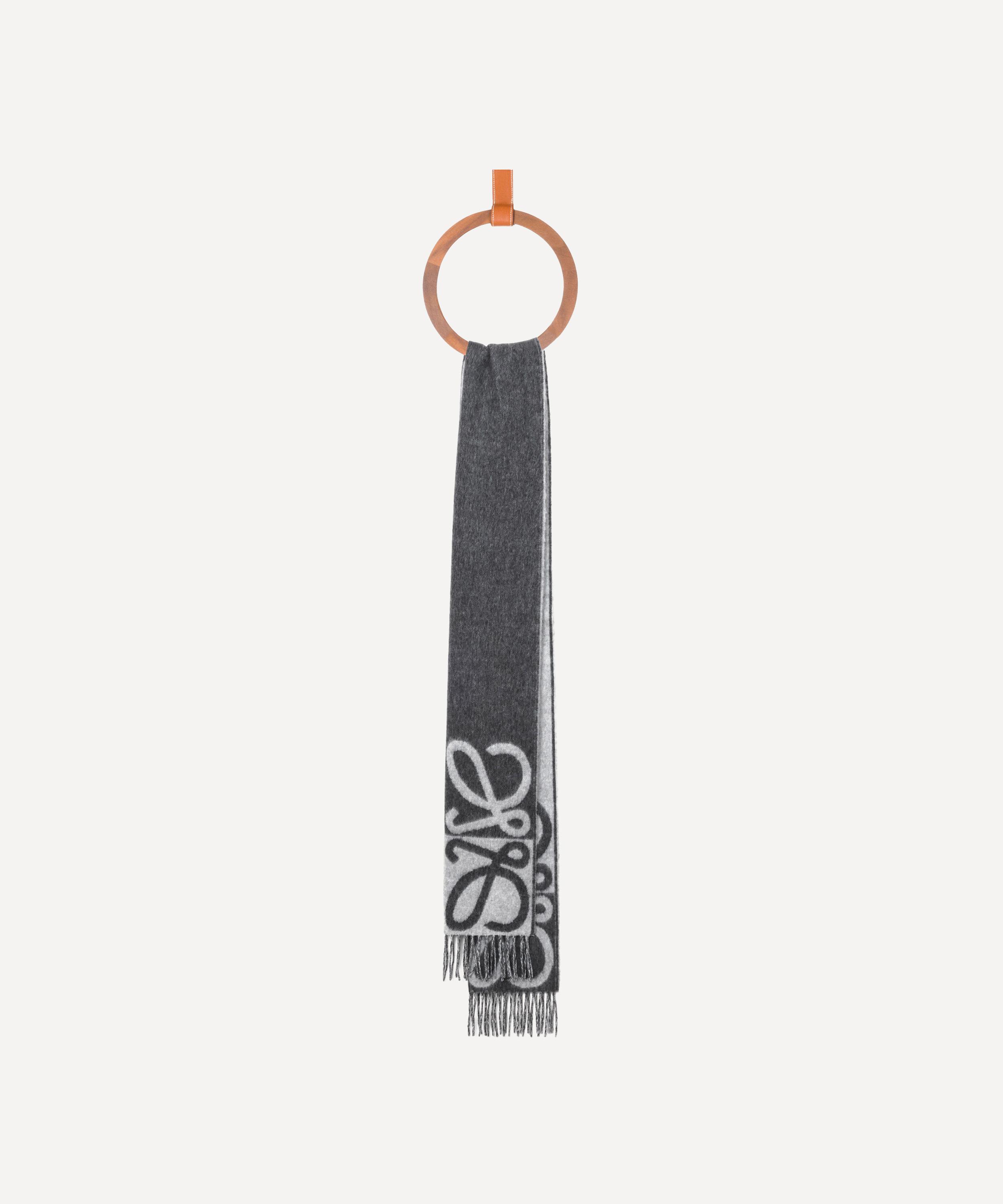 Loewe - Two Tone Grey Anagram Wool-Blend Scarf image number 1