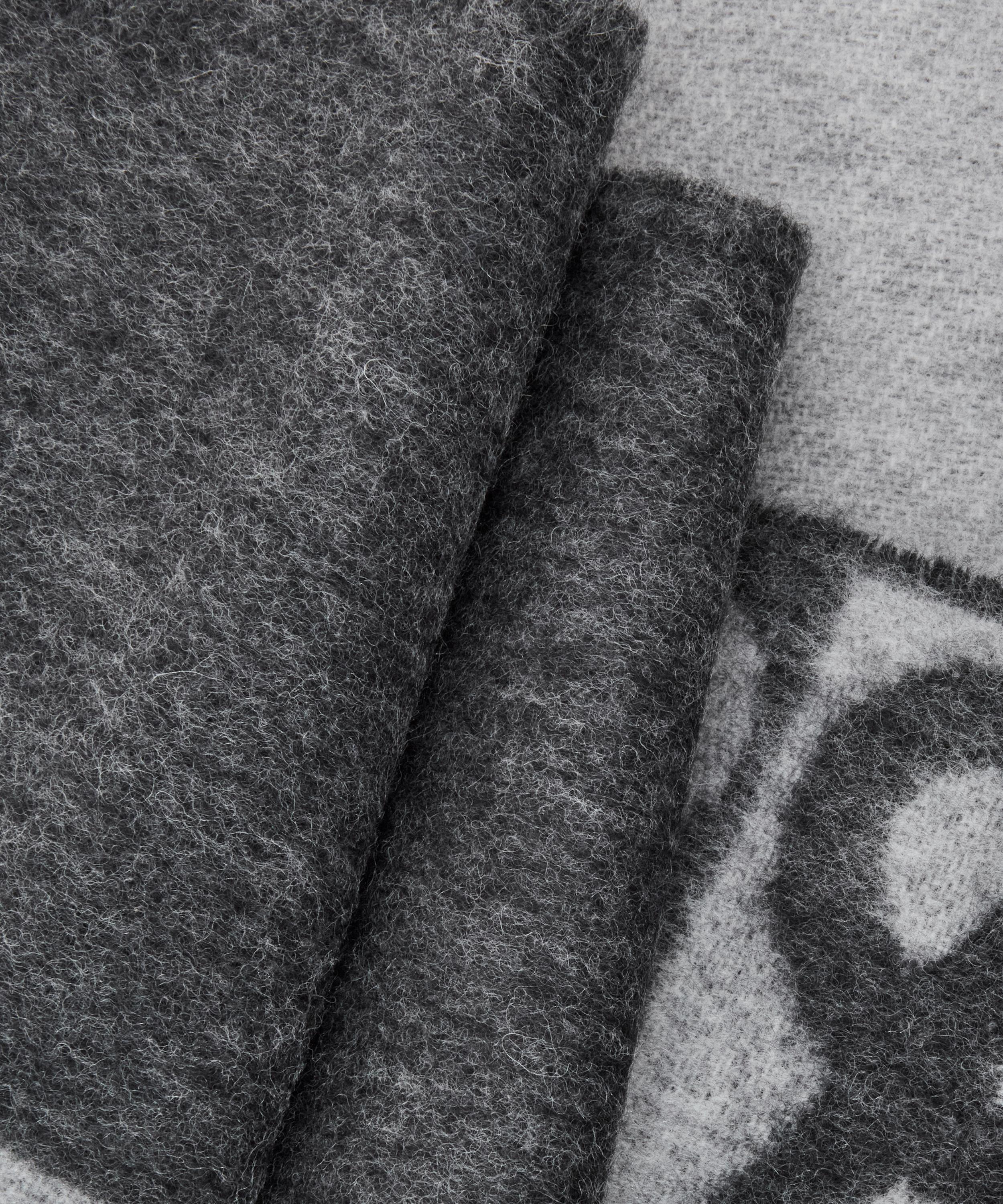 Loewe - Two Tone Grey Anagram Wool-Blend Scarf image number 2