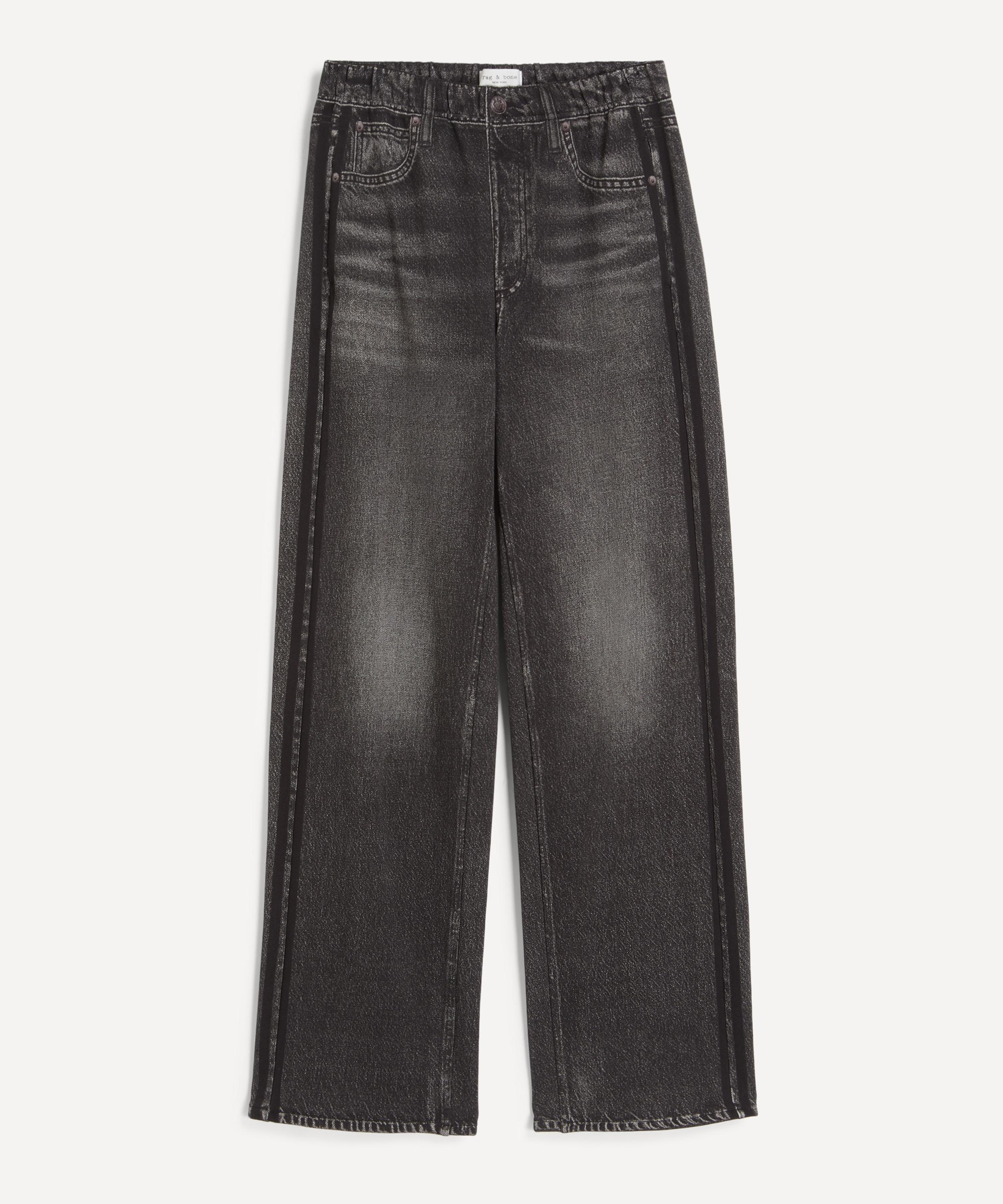 Rag & Bone - Miramar Sport Stripe Trousers in Washed Black&nbsp; image number 0