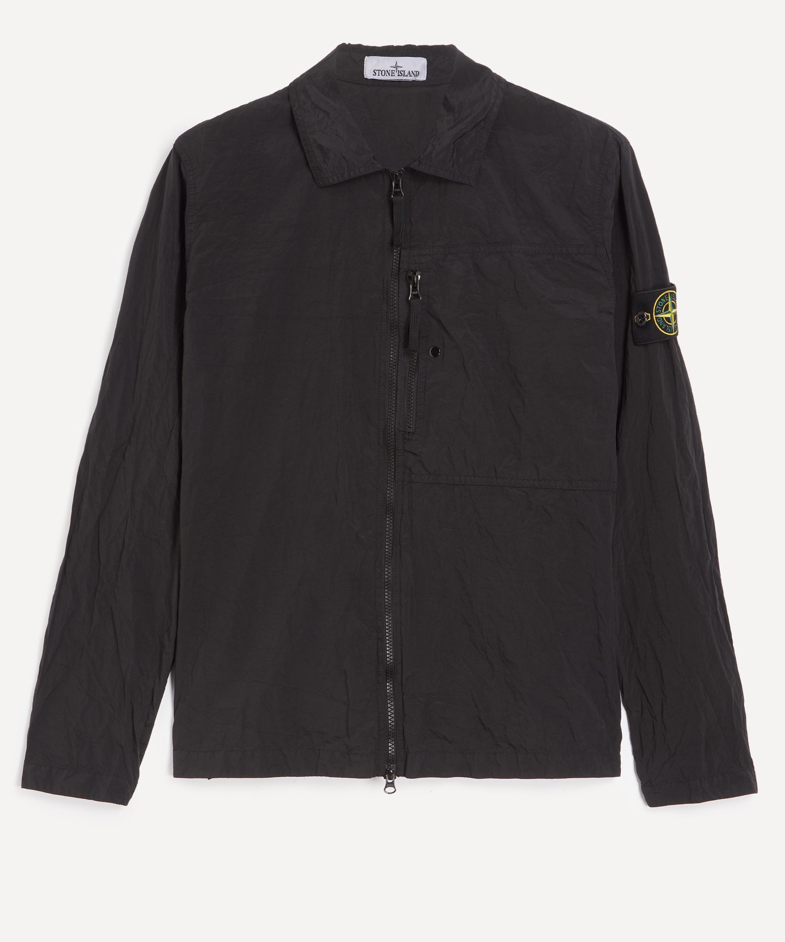 Stone Island - Nylon Metal Zip-Up Overshirt in Black image number 0