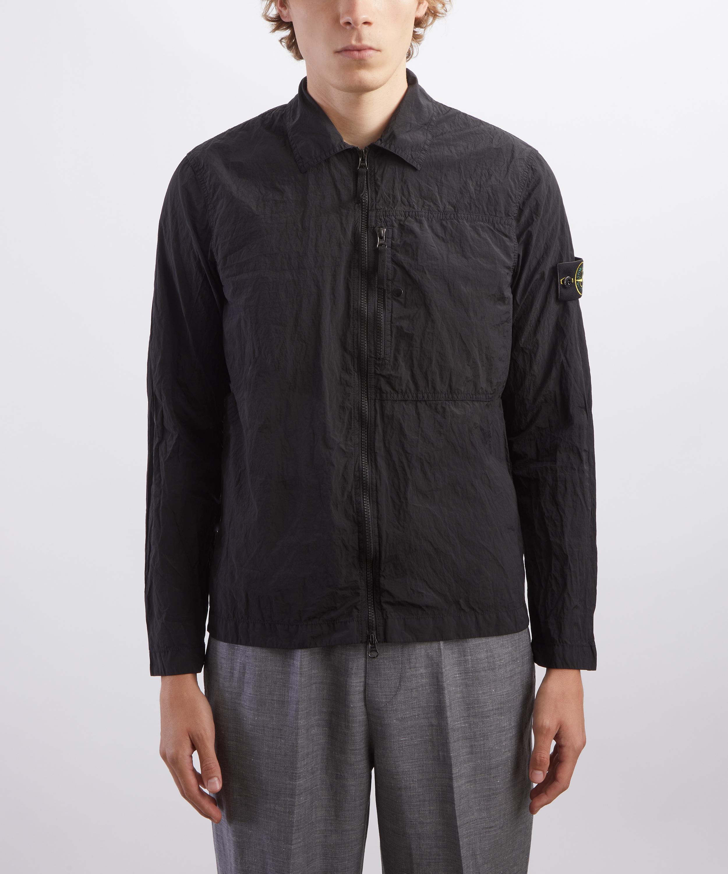 Stone Island - Nylon Metal Zip-Up Overshirt in Black image number 2