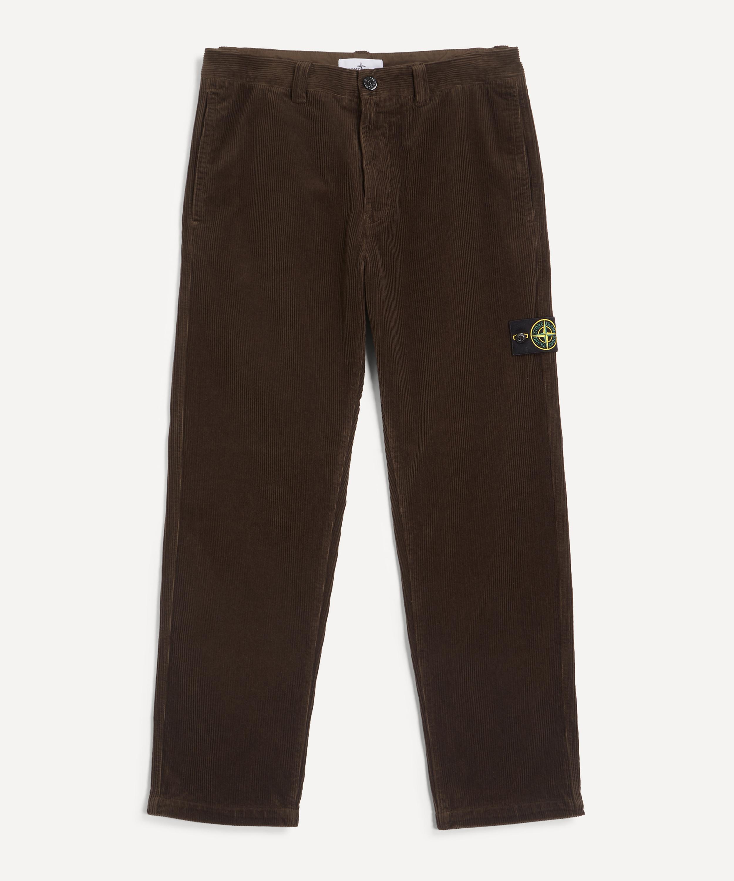 Stone Island - Dark Grey Organic Corduroy Trousers image number 0