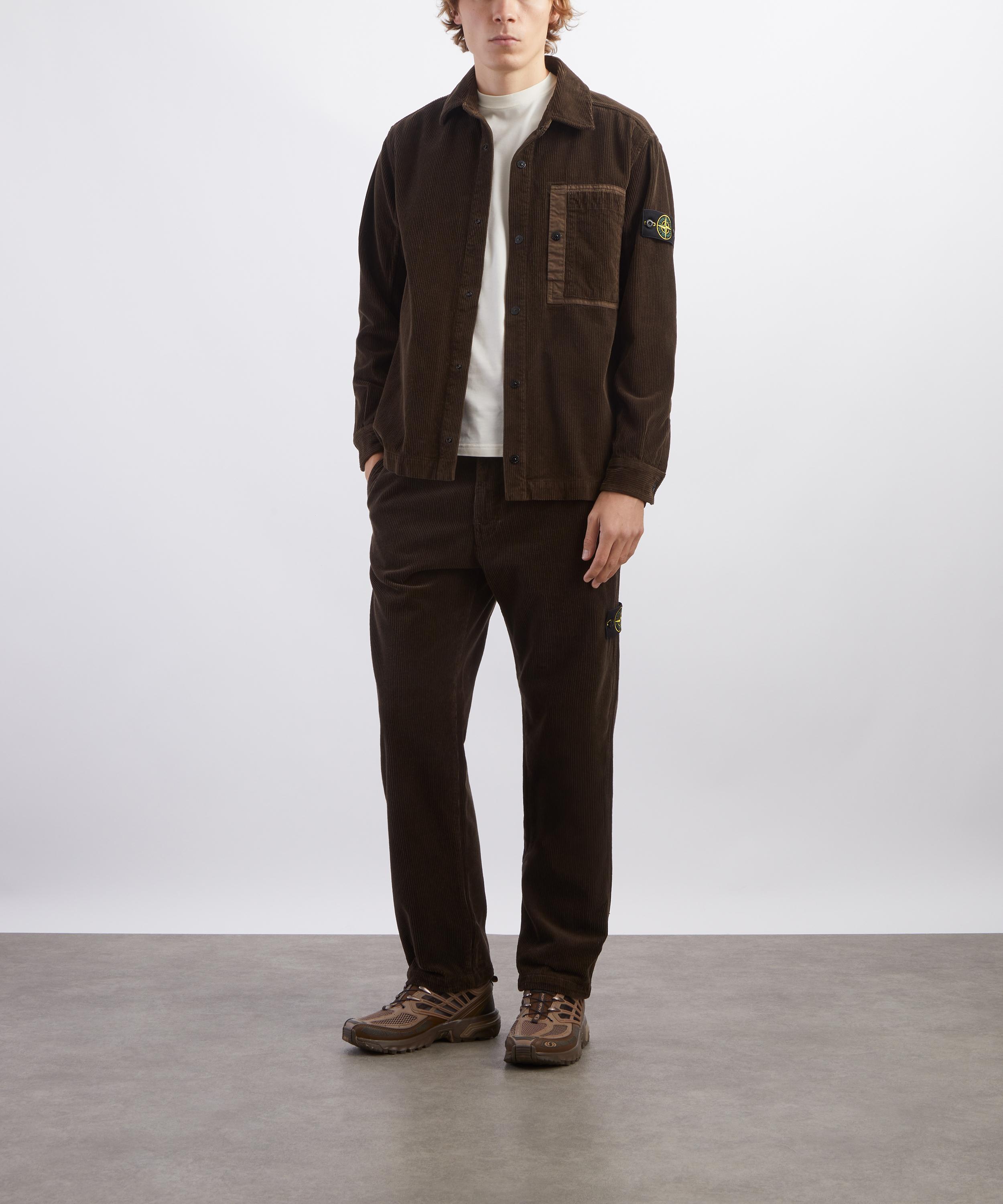 Stone Island - Dark Grey Organic Corduroy Trousers image number 1
