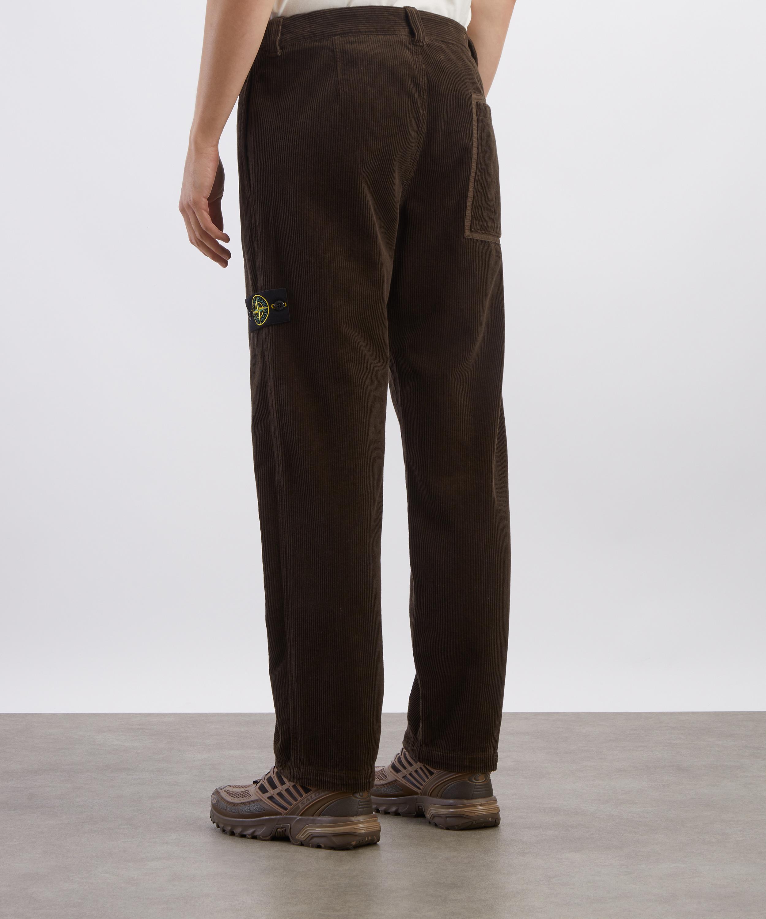 Stone Island - Dark Grey Organic Corduroy Trousers image number 3