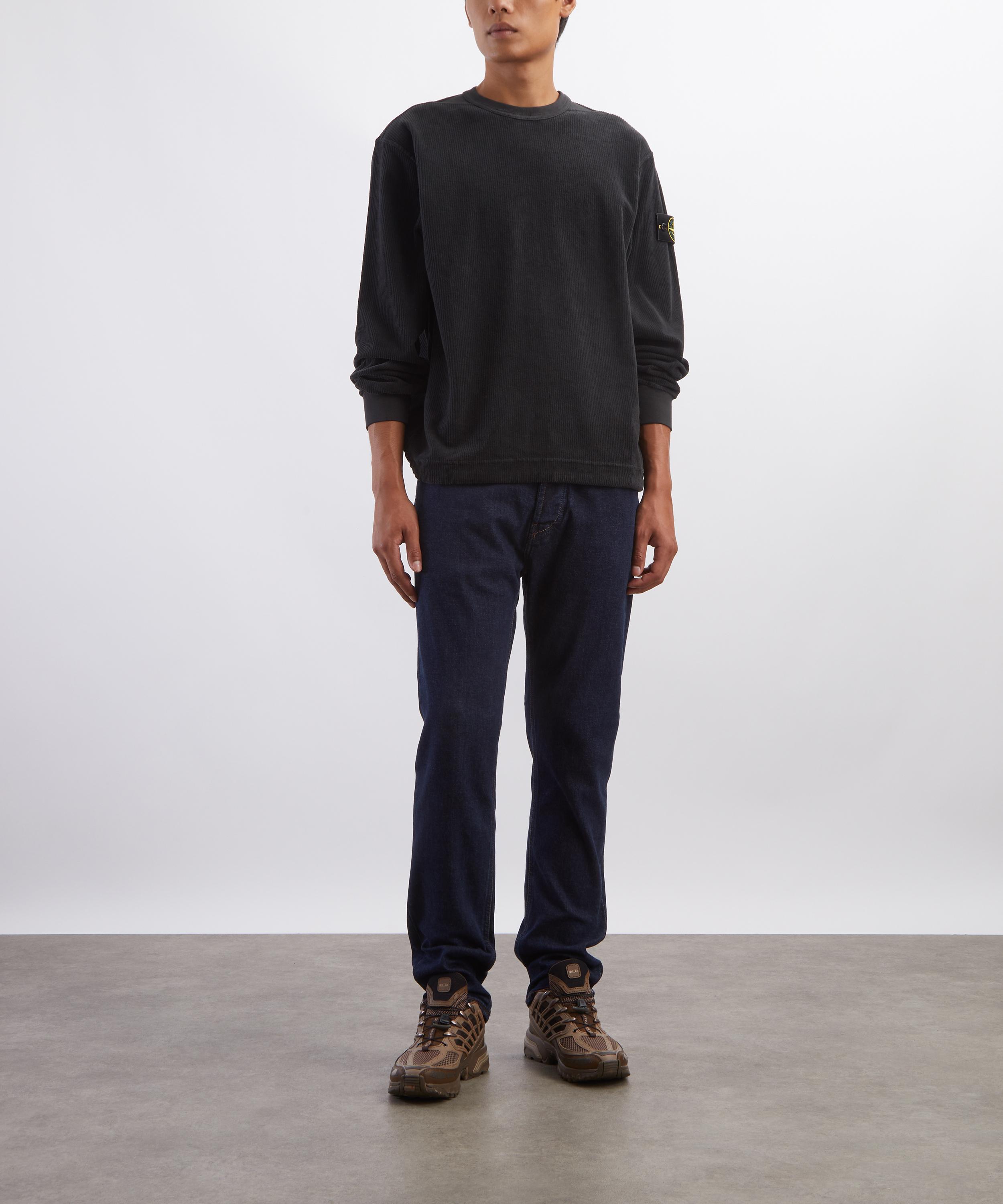 Stone Island - Lead Grey Jersey Corduroy Sweatshirt image number 1