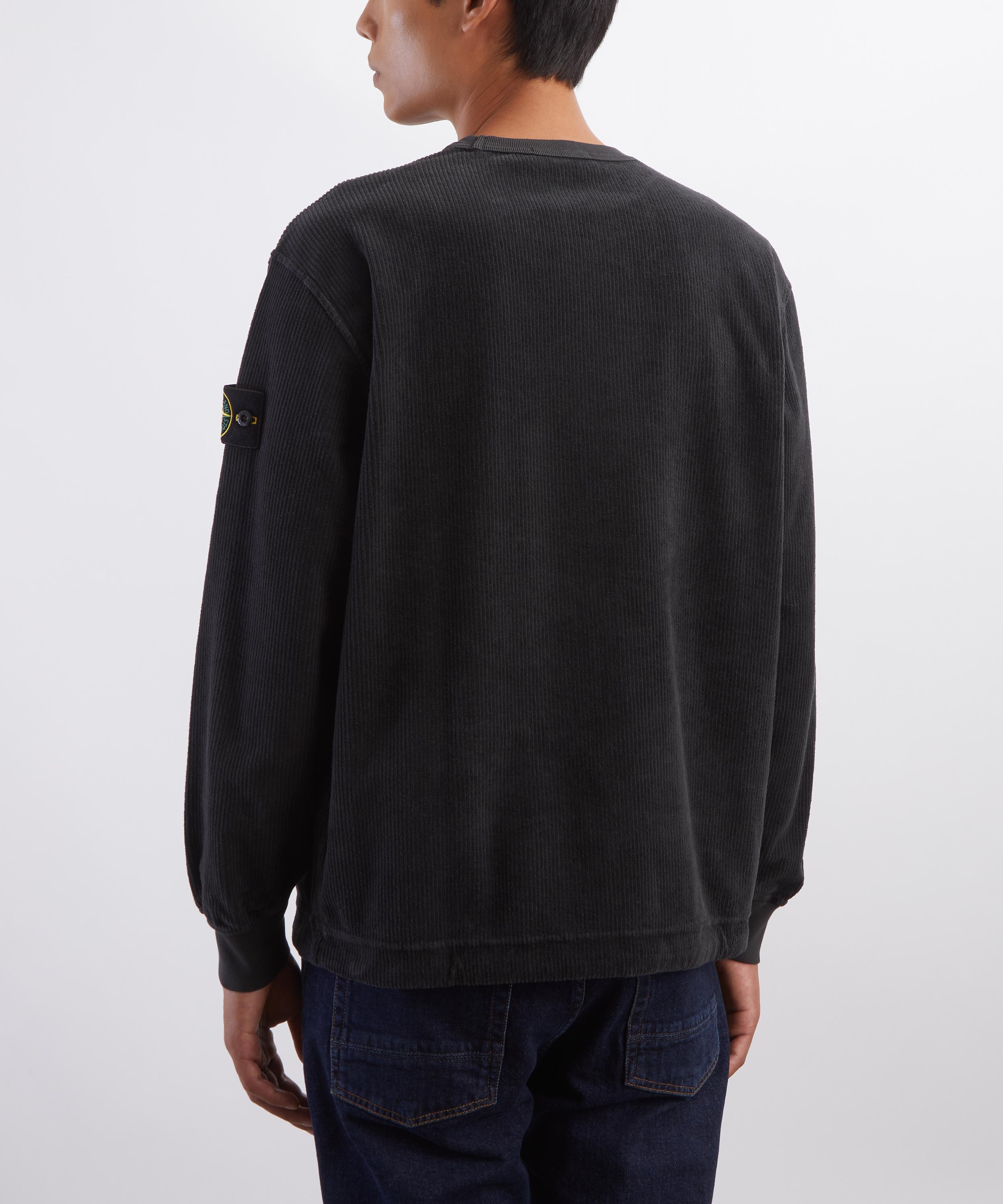 Stone Island - Lead Grey Jersey Corduroy Sweatshirt image number 3