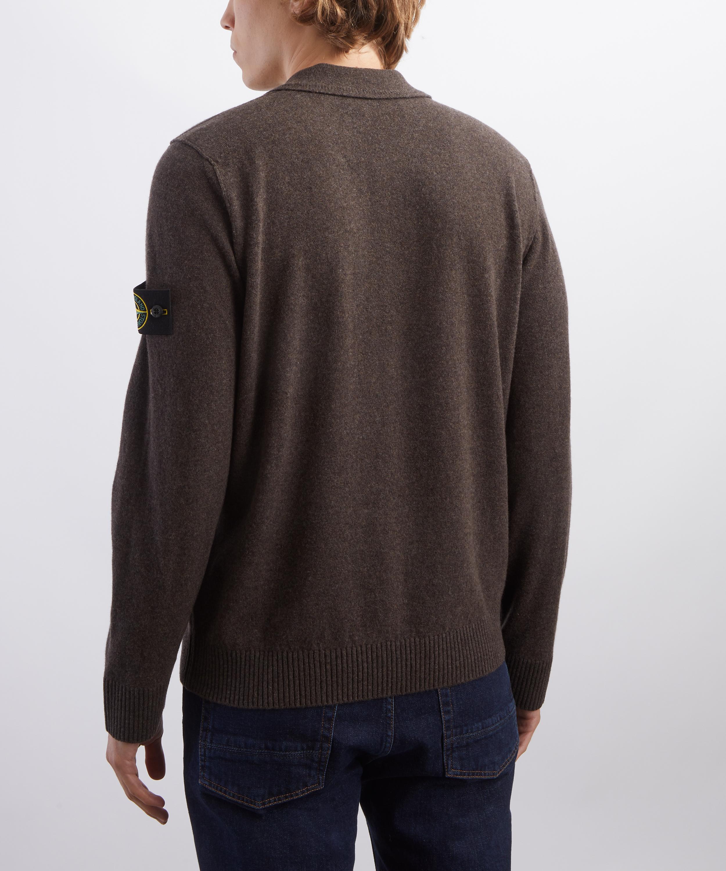Stone Island - Light Geelong Wool Polo Jumper in Melange Lead image number 3