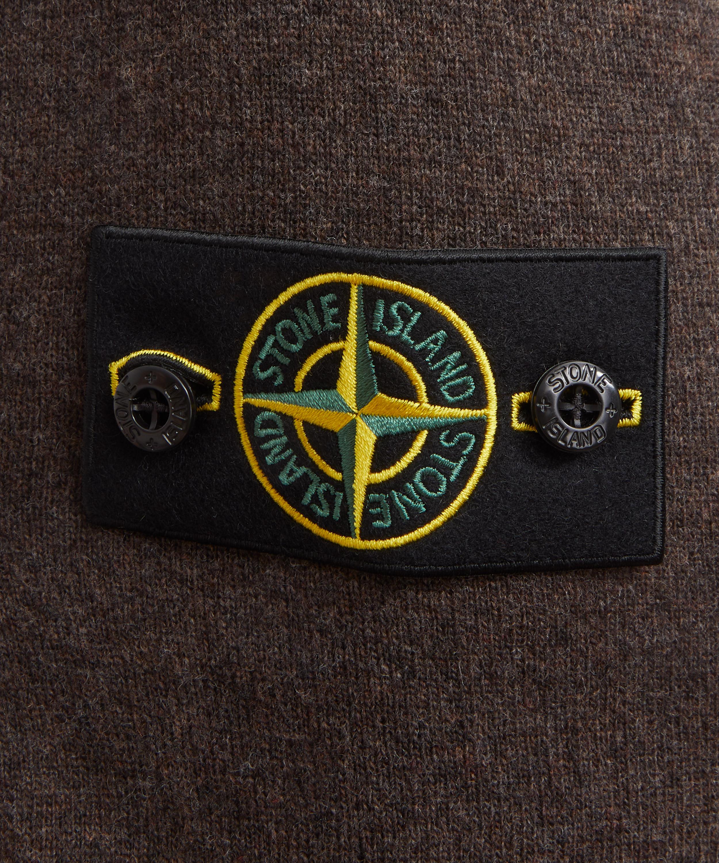 Stone Island - Light Geelong Wool Polo Jumper in Melange Lead image number 4