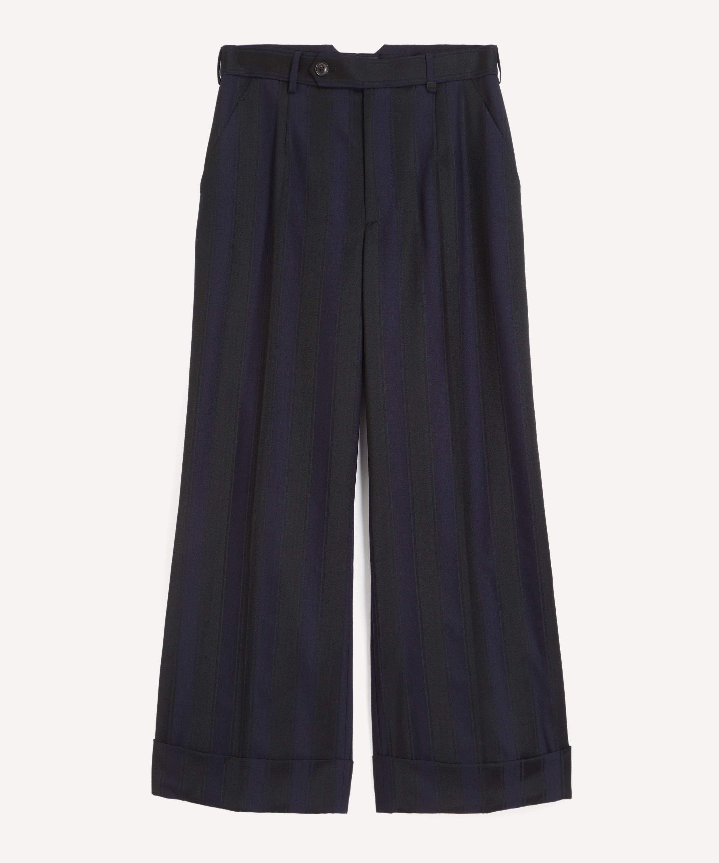 Vivienne Westwood - Midnight Blue-Black Striped Clark Trousers&nbsp; image number 0