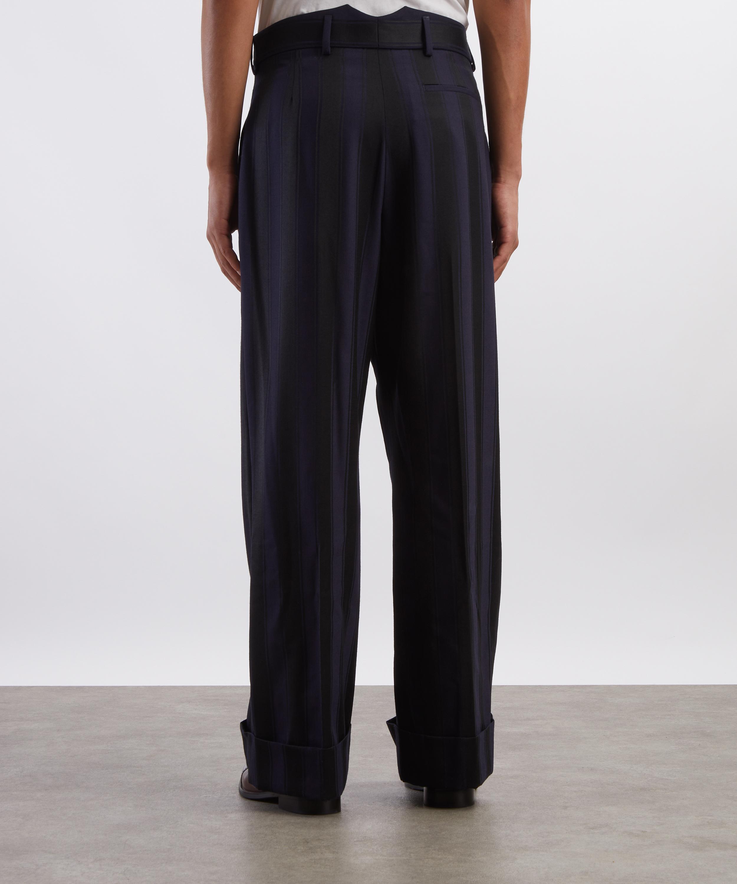 Vivienne Westwood - Midnight Blue-Black Striped Clark Trousers&nbsp; image number 3