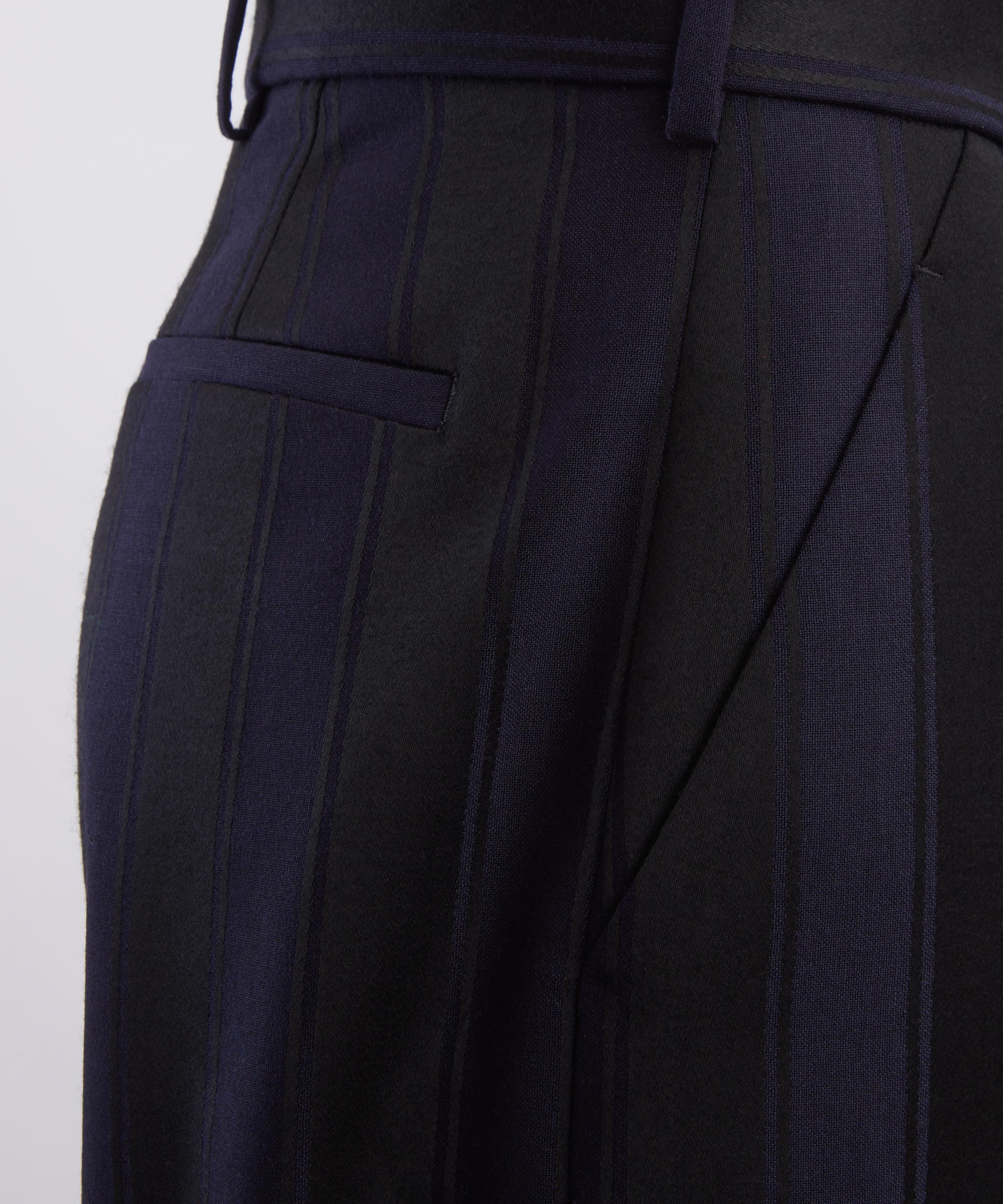 Vivienne Westwood - Midnight Blue-Black Striped Clark Trousers&nbsp; image number 4