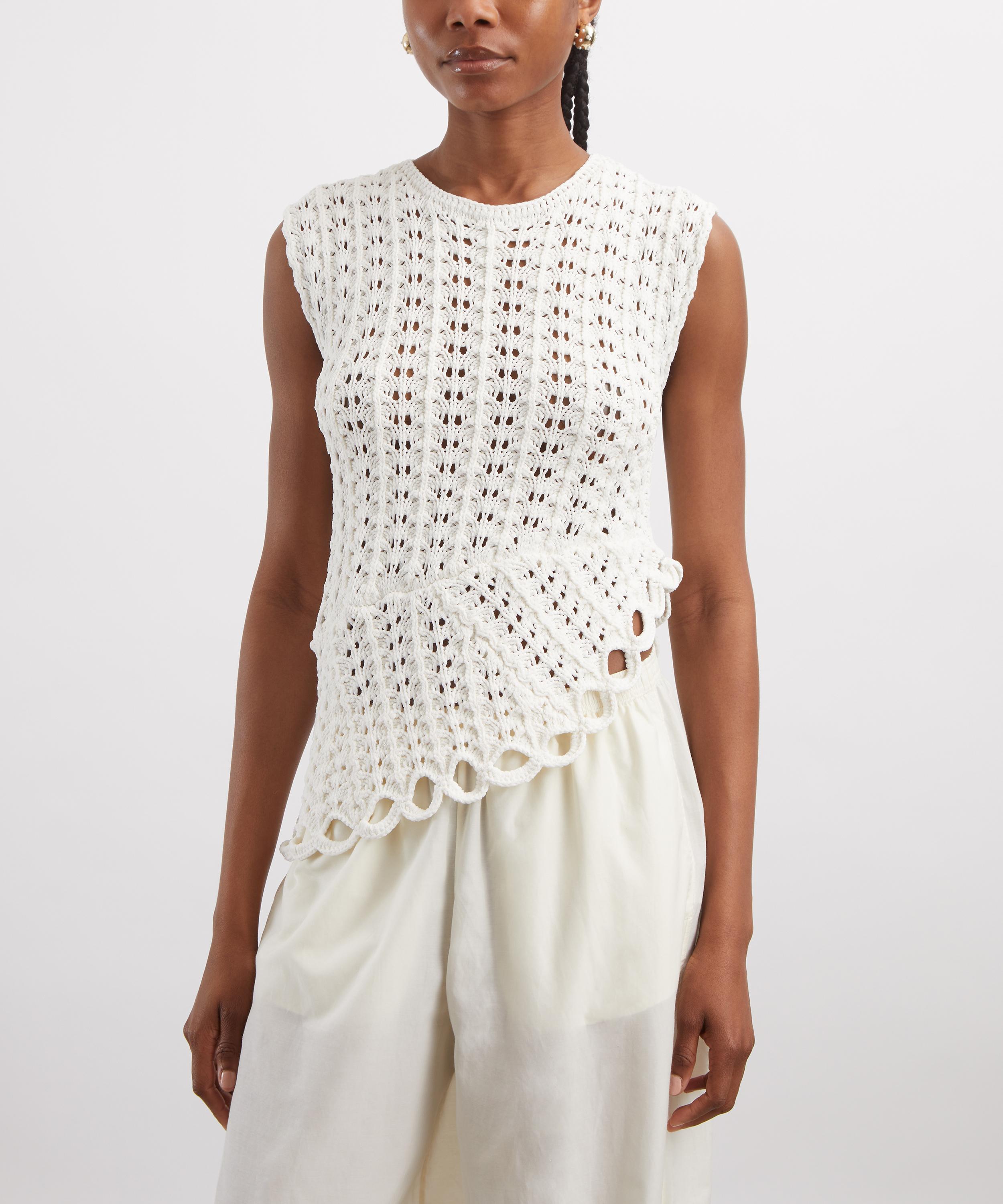 LOULOU DE SAISON - Saez Ruffled Crochet Top image number 2
