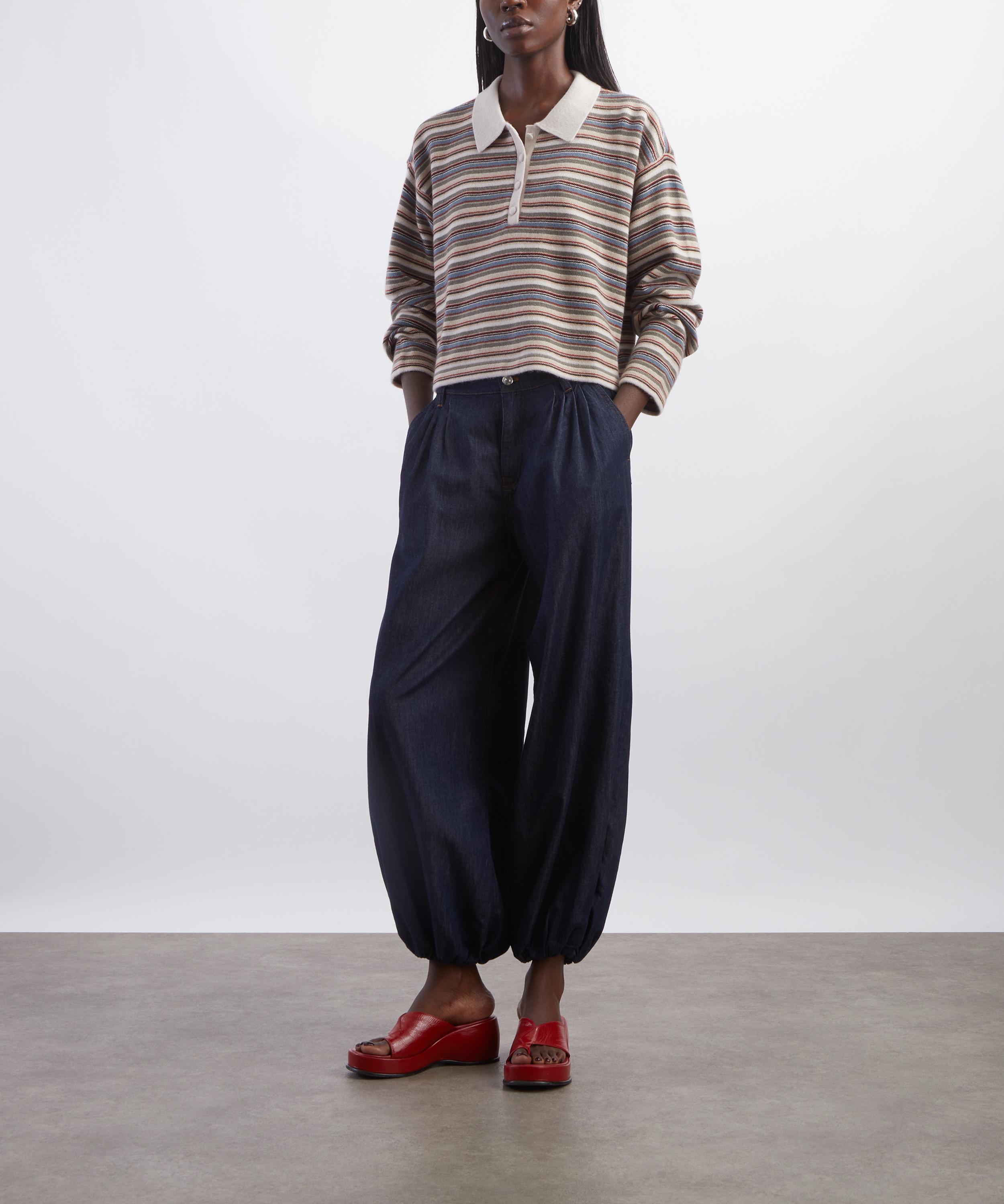 Frame - The Quad Striped Polo Jumper image number 1