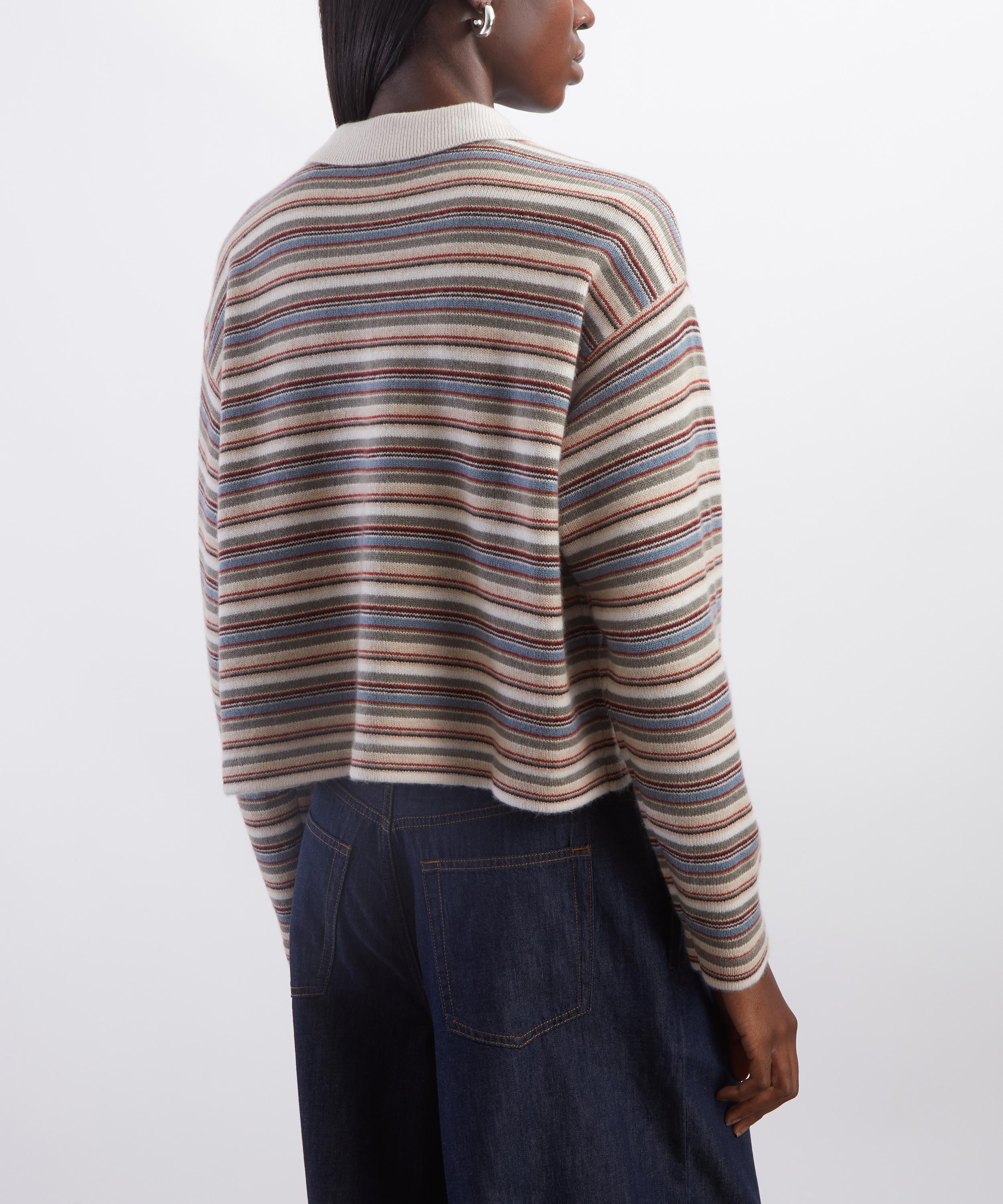 Frame - The Quad Striped Polo Jumper image number 3