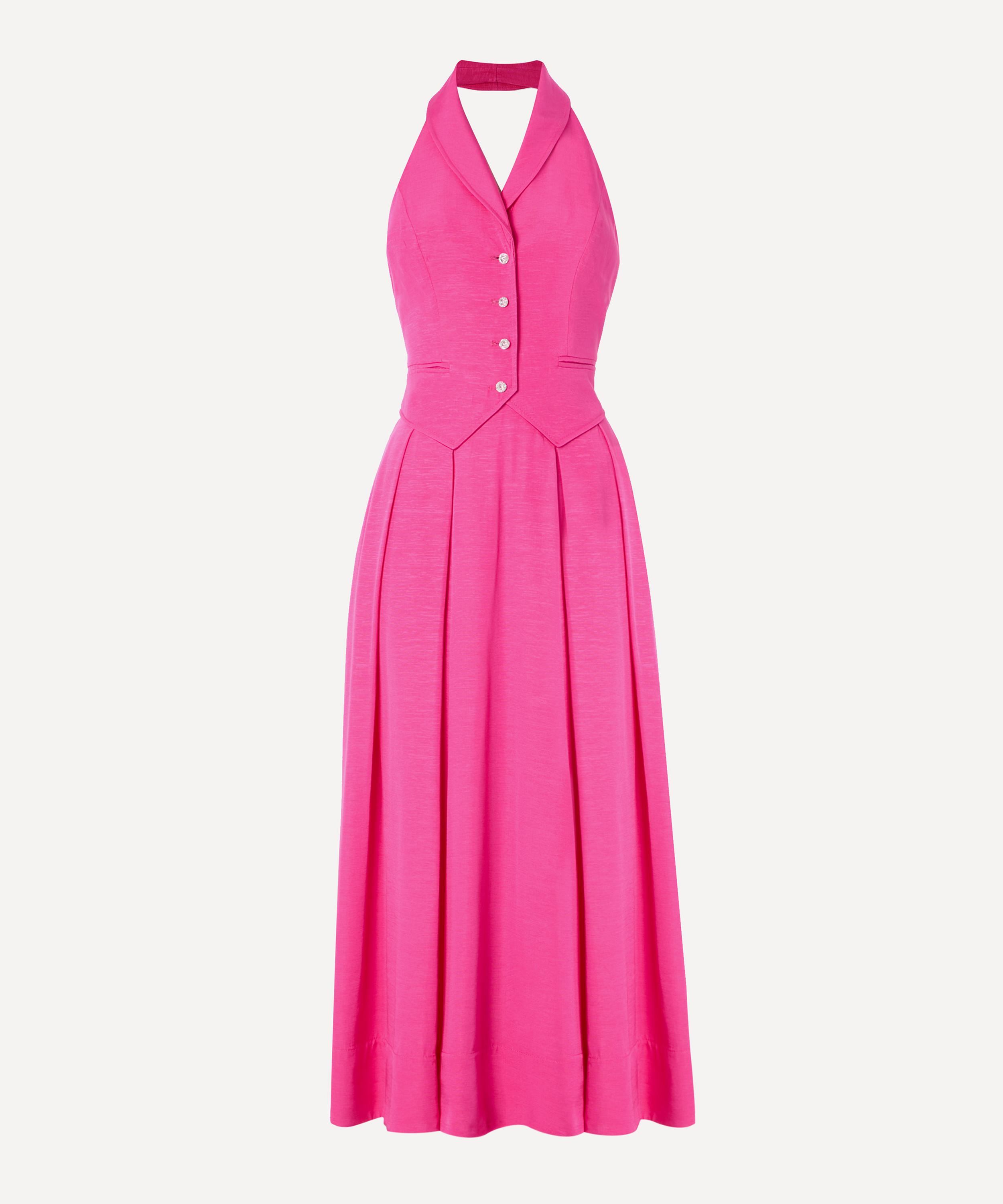 Temperley London - Elodie Fuschia Halter Dress
