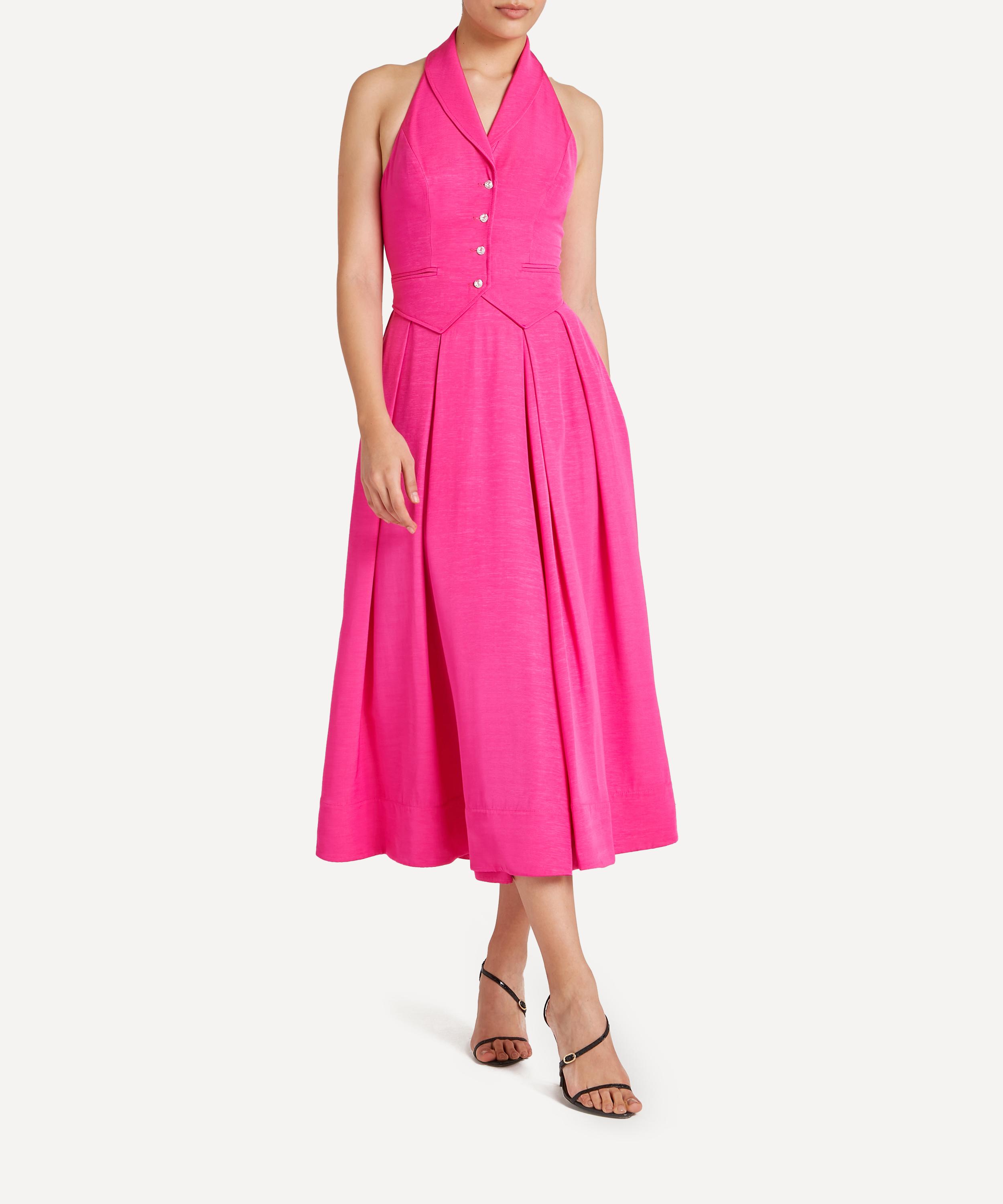 Temperley London - Elodie Fuschia Halter Dress image number 1