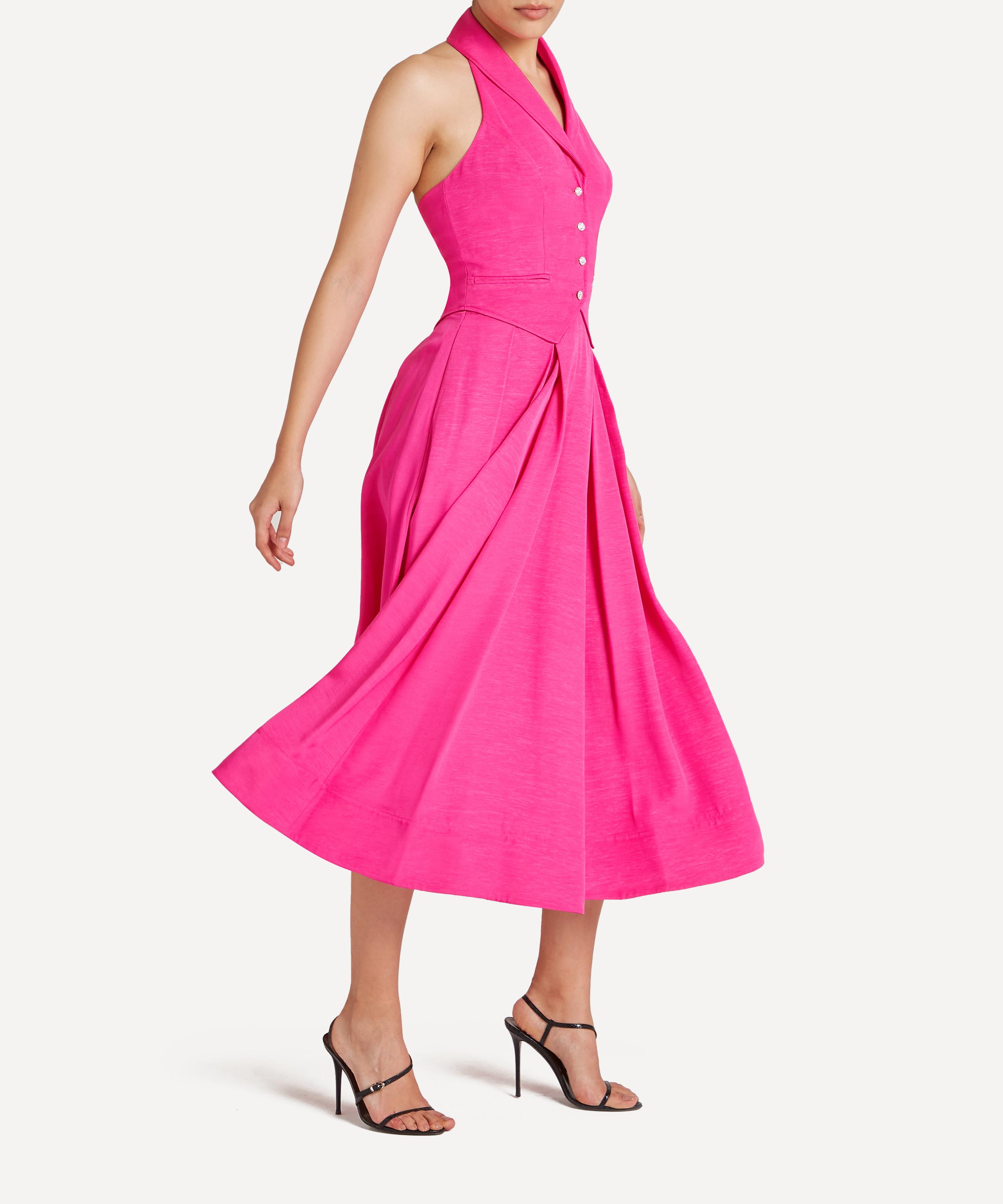 Temperley London - Elodie Fuschia Halter Dress image number 3