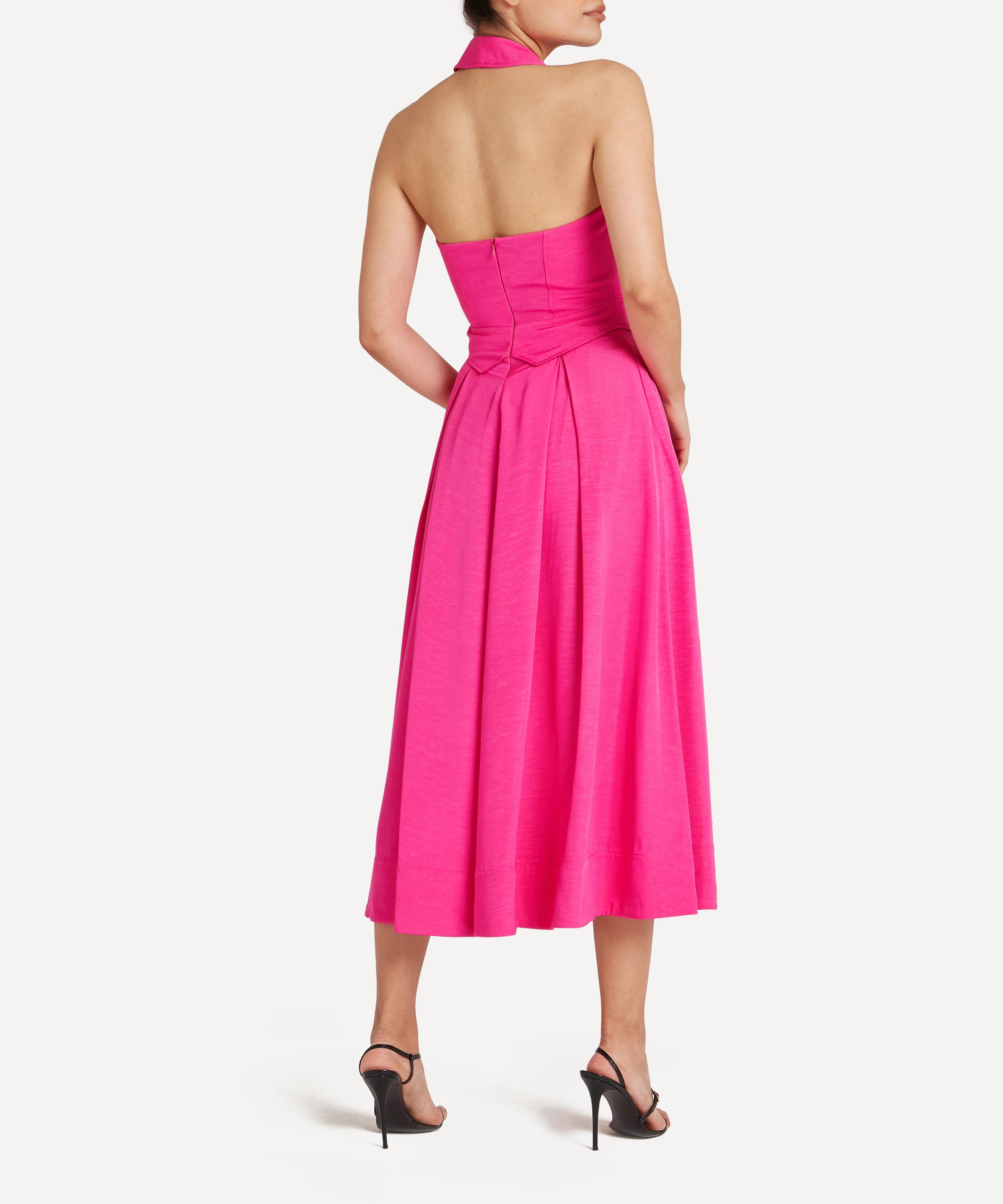 Temperley London - Elodie Fuschia Halter Dress image number 5