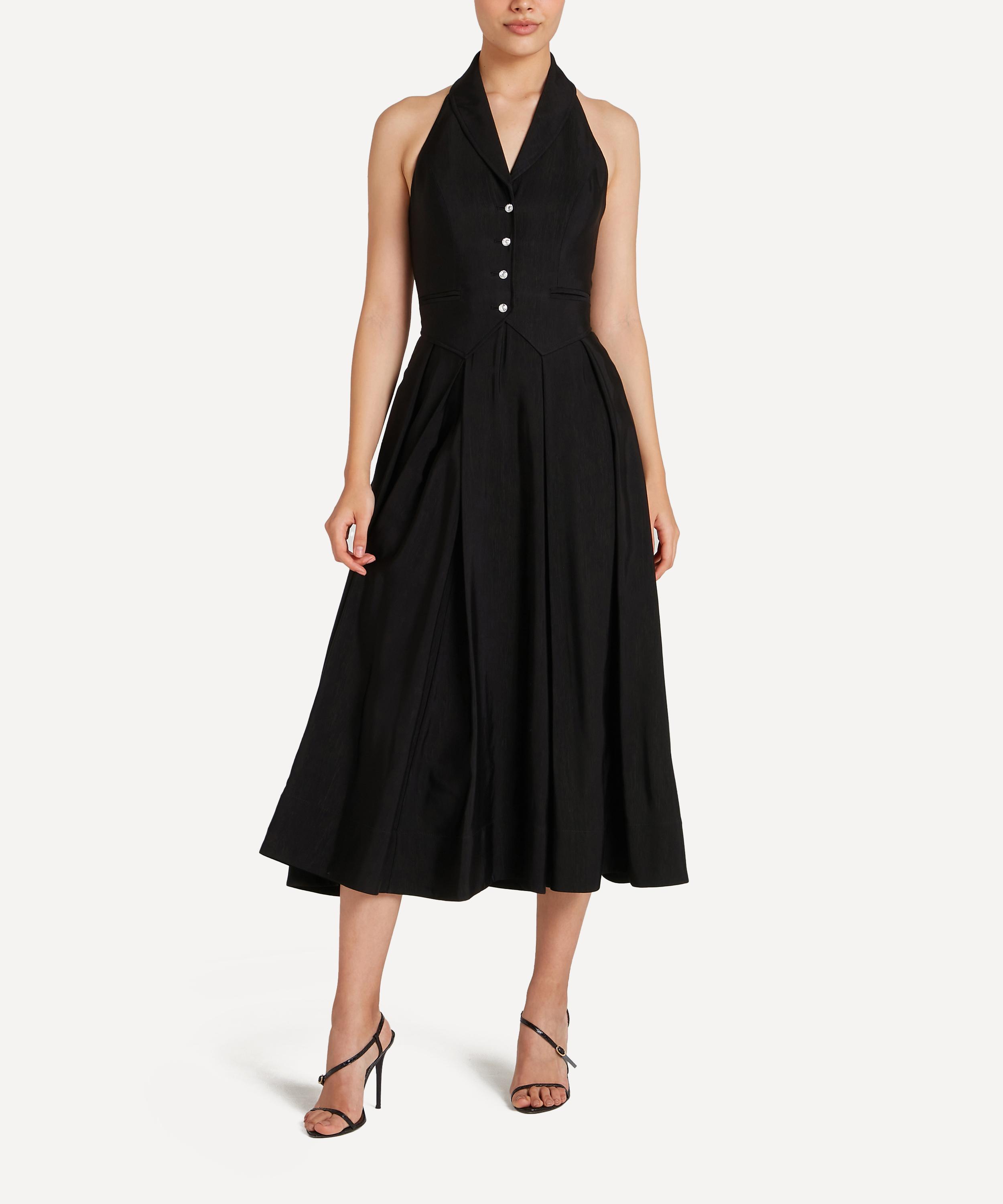 Temperley London - Elodie Black Halter Dress image number 1