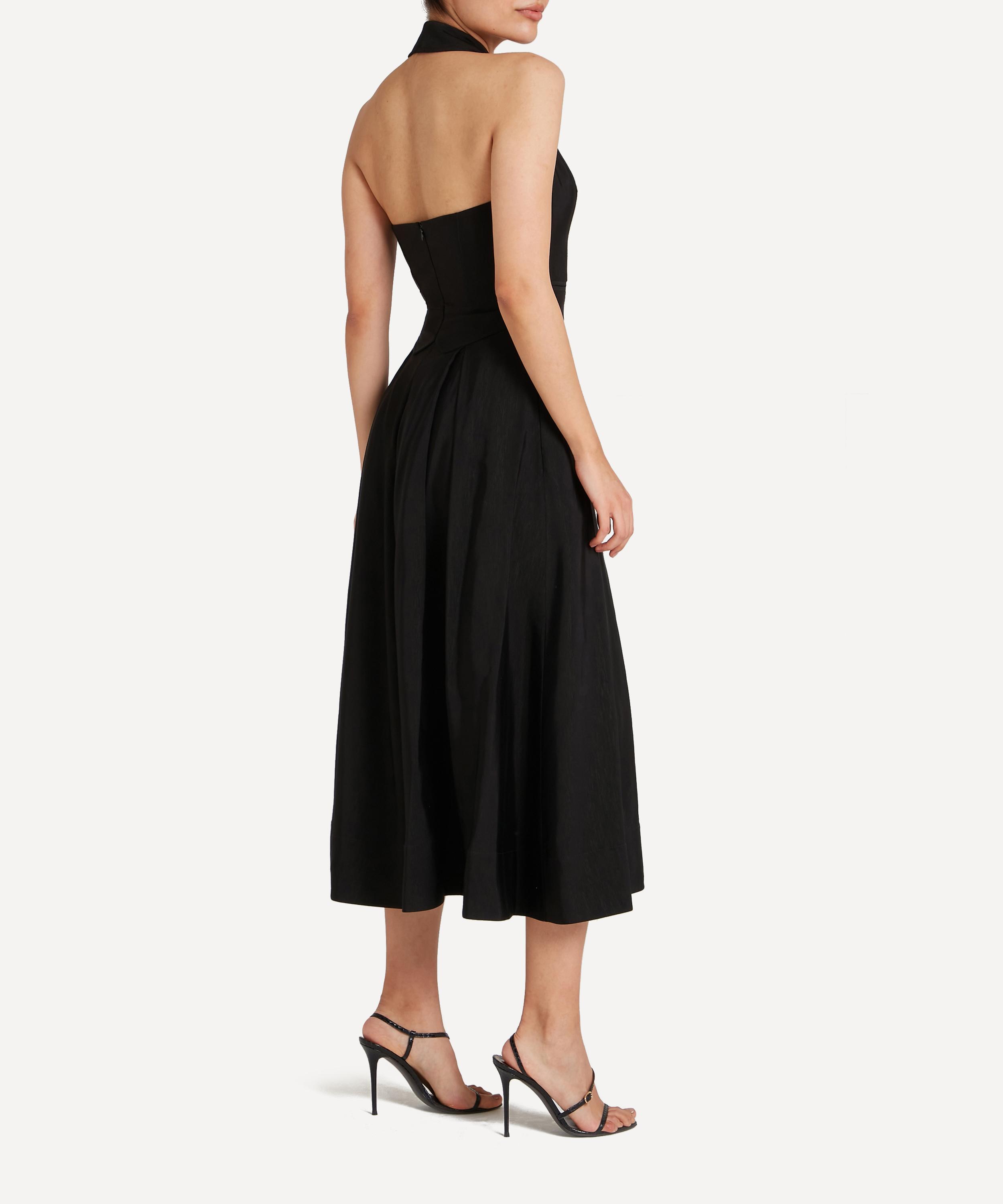 Temperley London - Elodie Black Halter Dress image number 3