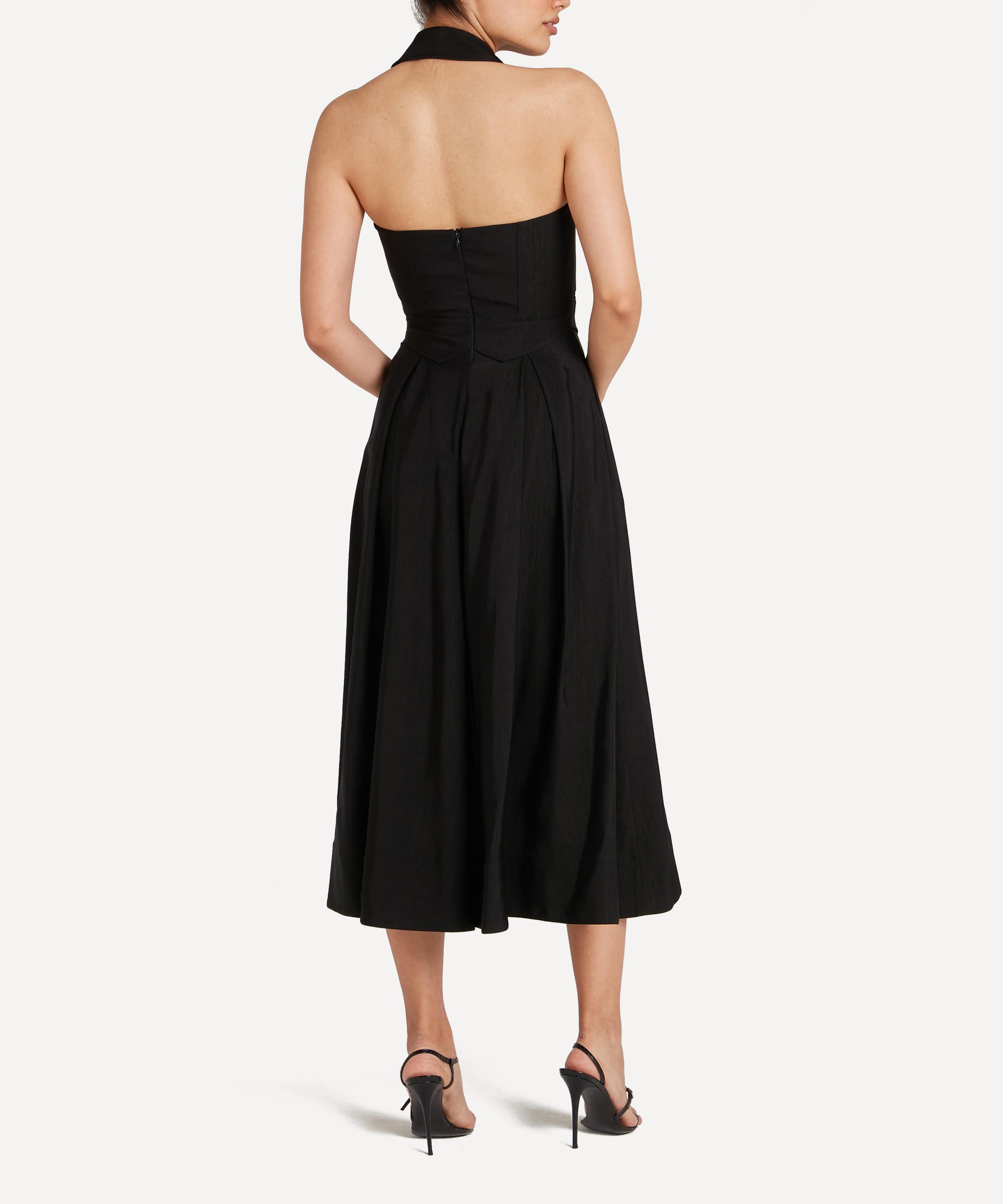 Temperley London - Elodie Black Halter Dress image number 4