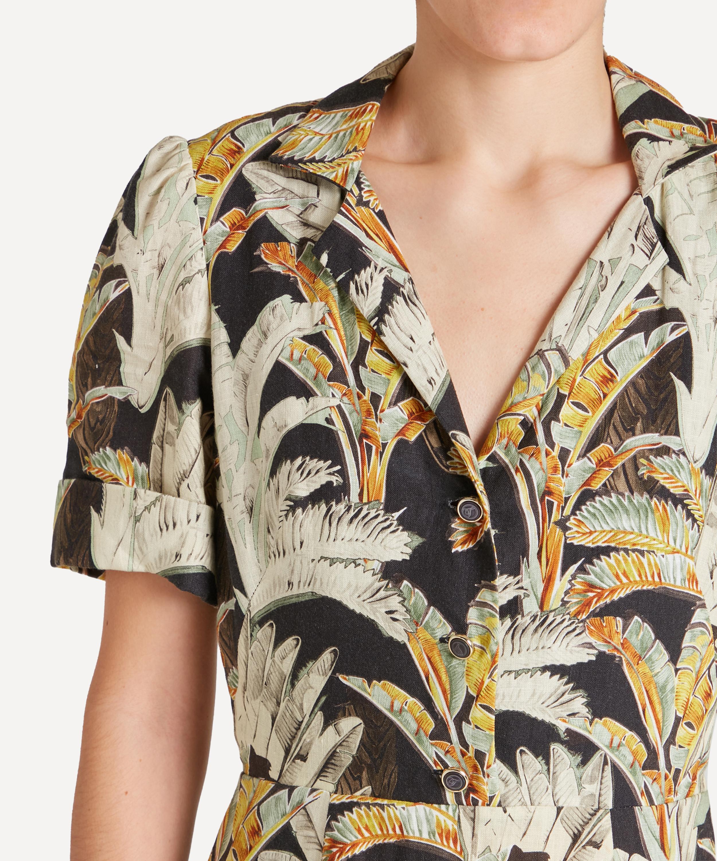 Temperley London - Baxter Linen Sleeved Shirt Dress image number 4