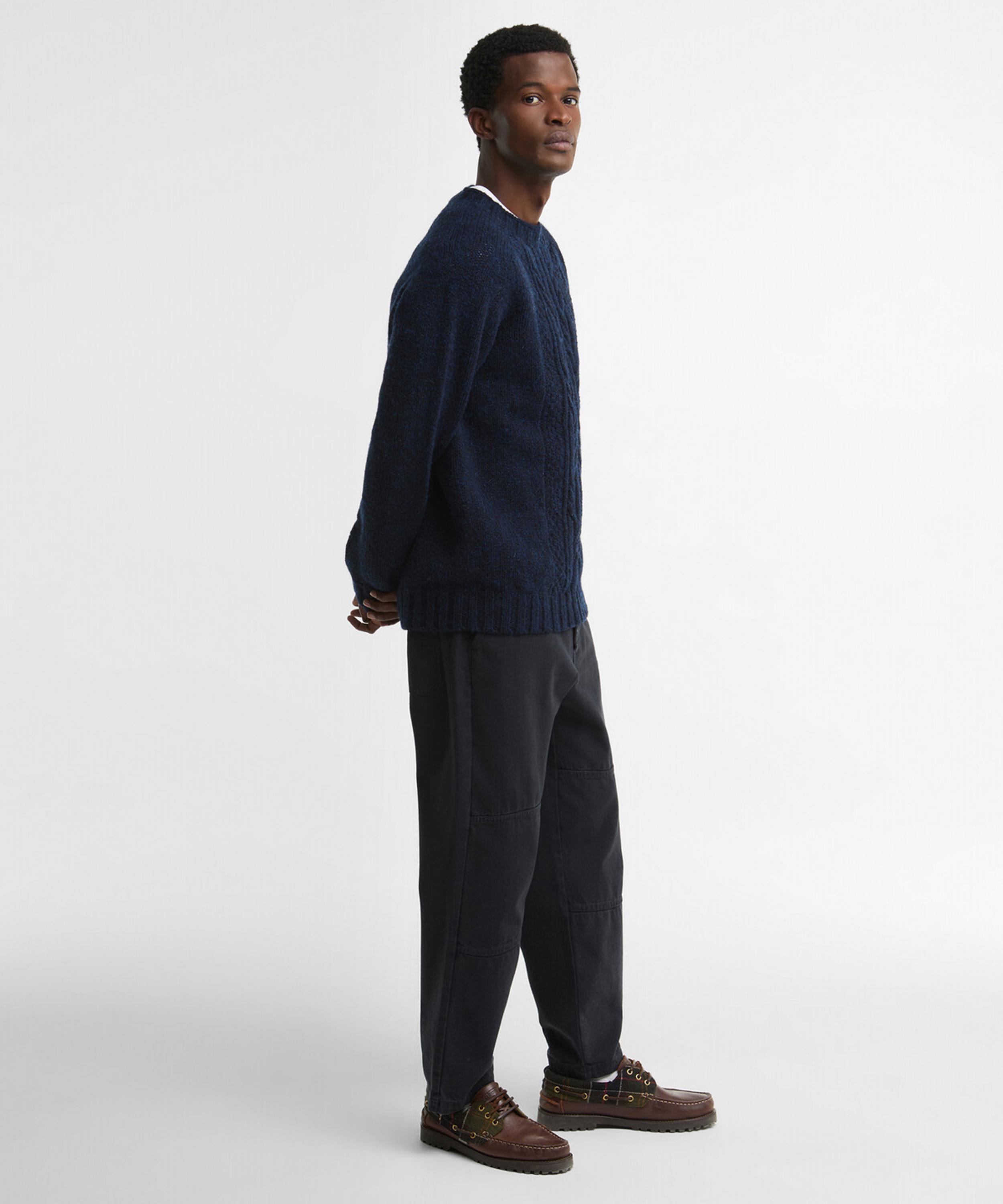 Barbour - Natural Yarn Cable Crew Jumper image number 3