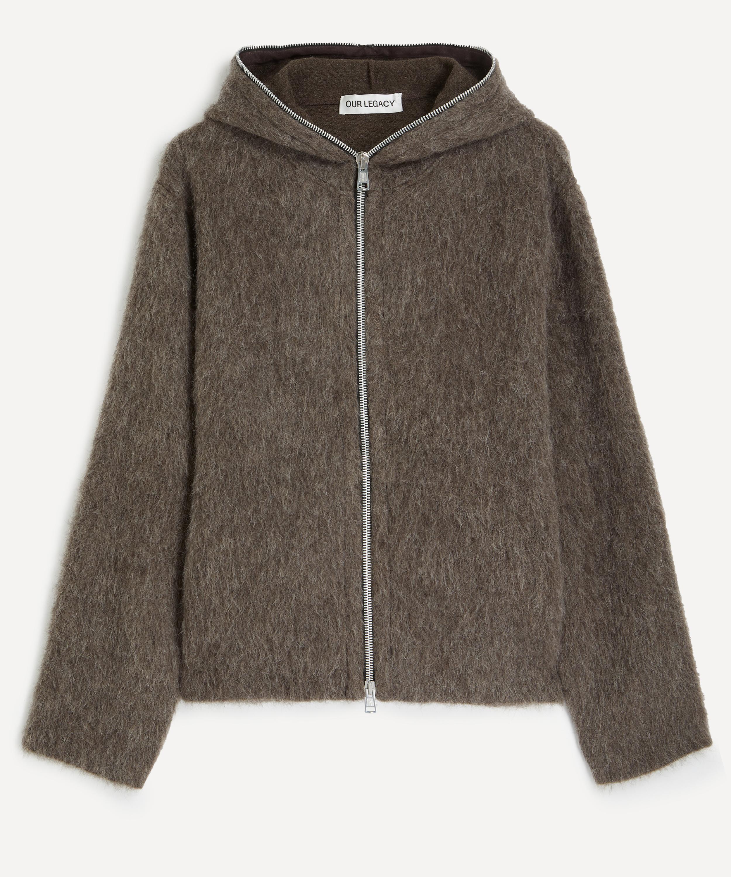 Our Legacy - Full Zip Mole Grey Wool Hoodie