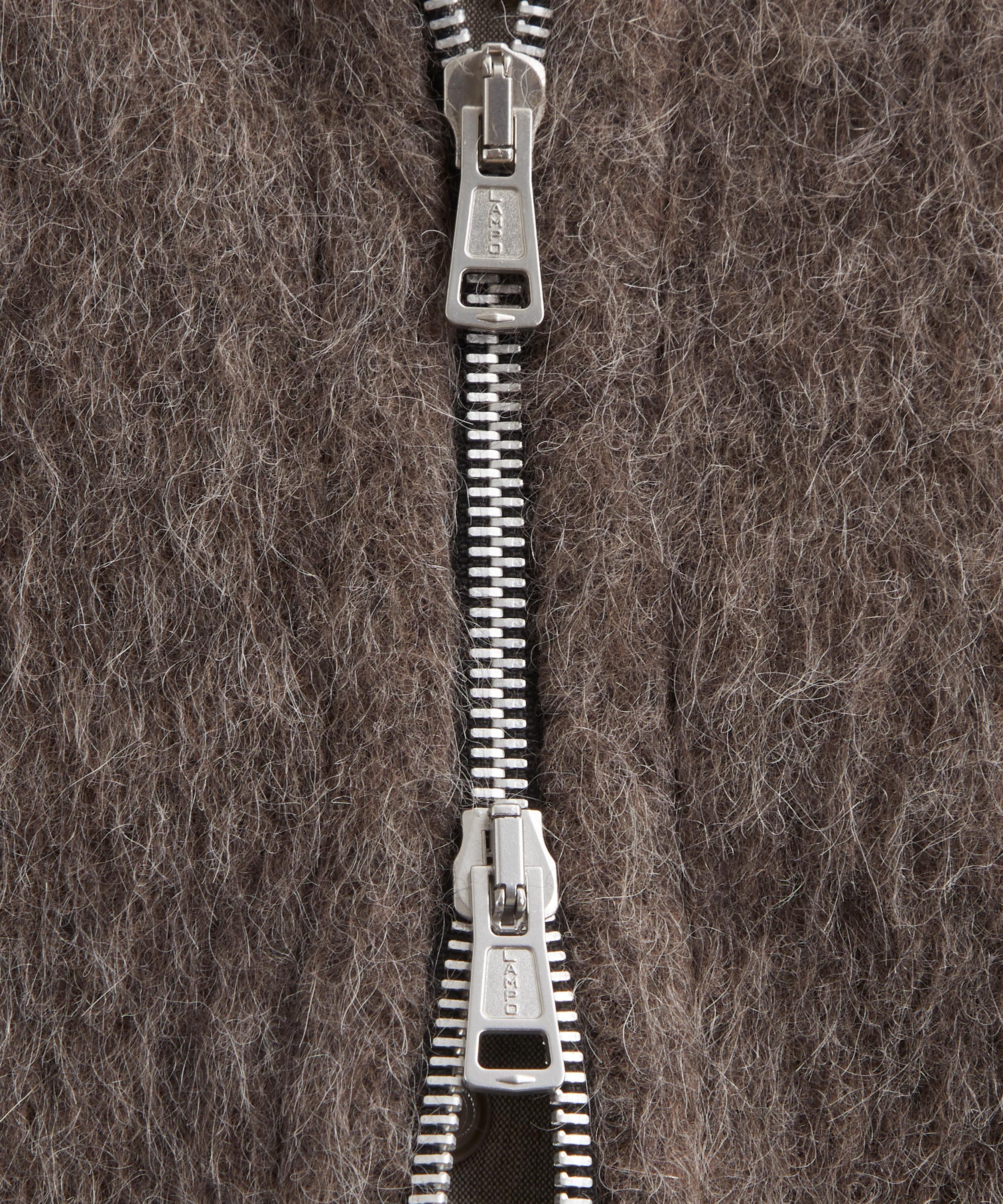 Our Legacy - Full Zip Mole Grey Wool Hoodie image number 4
