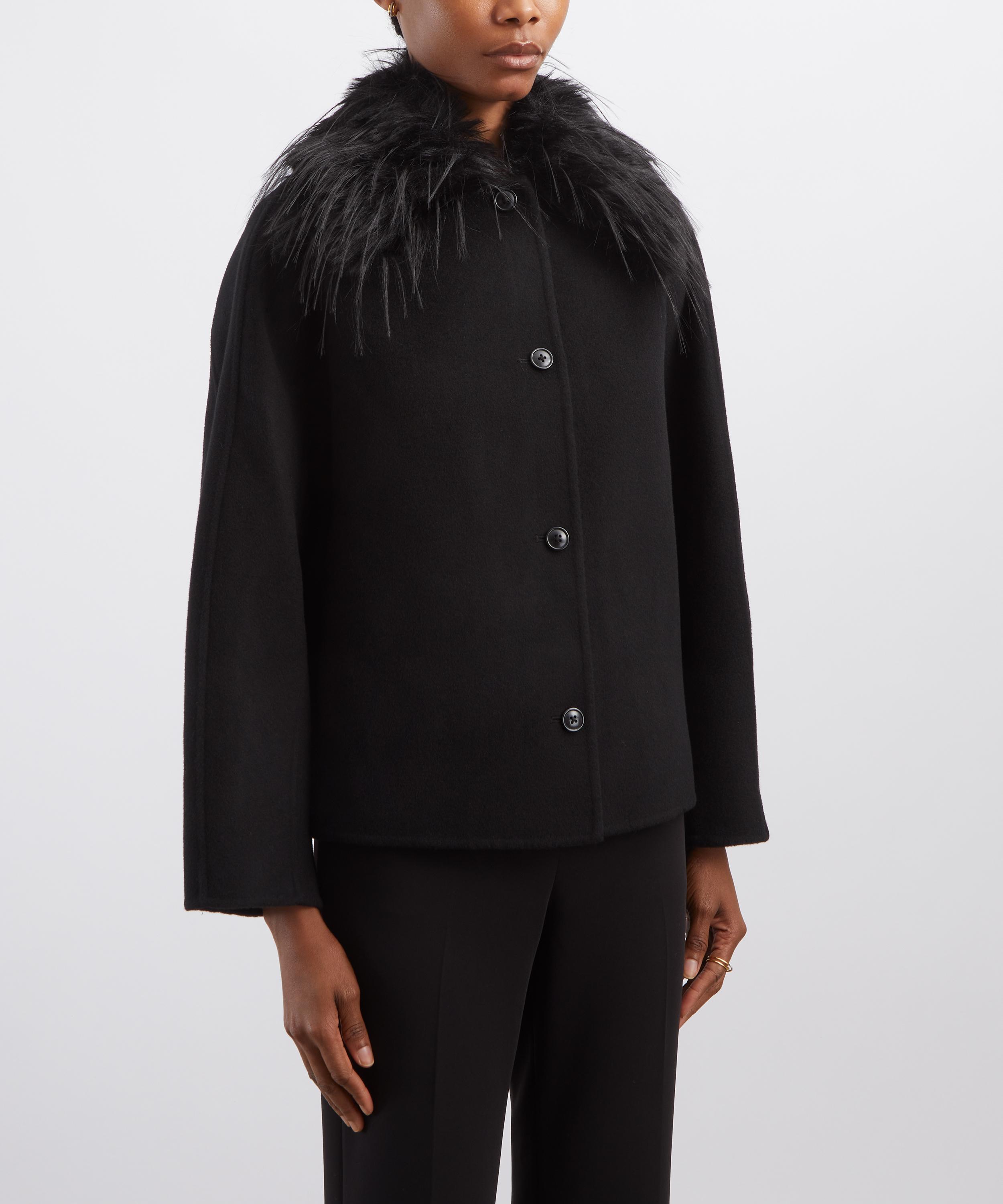 LOULOU DE SAISON - Rafe Detachable Faux-Fur Collar Jacket image number 2