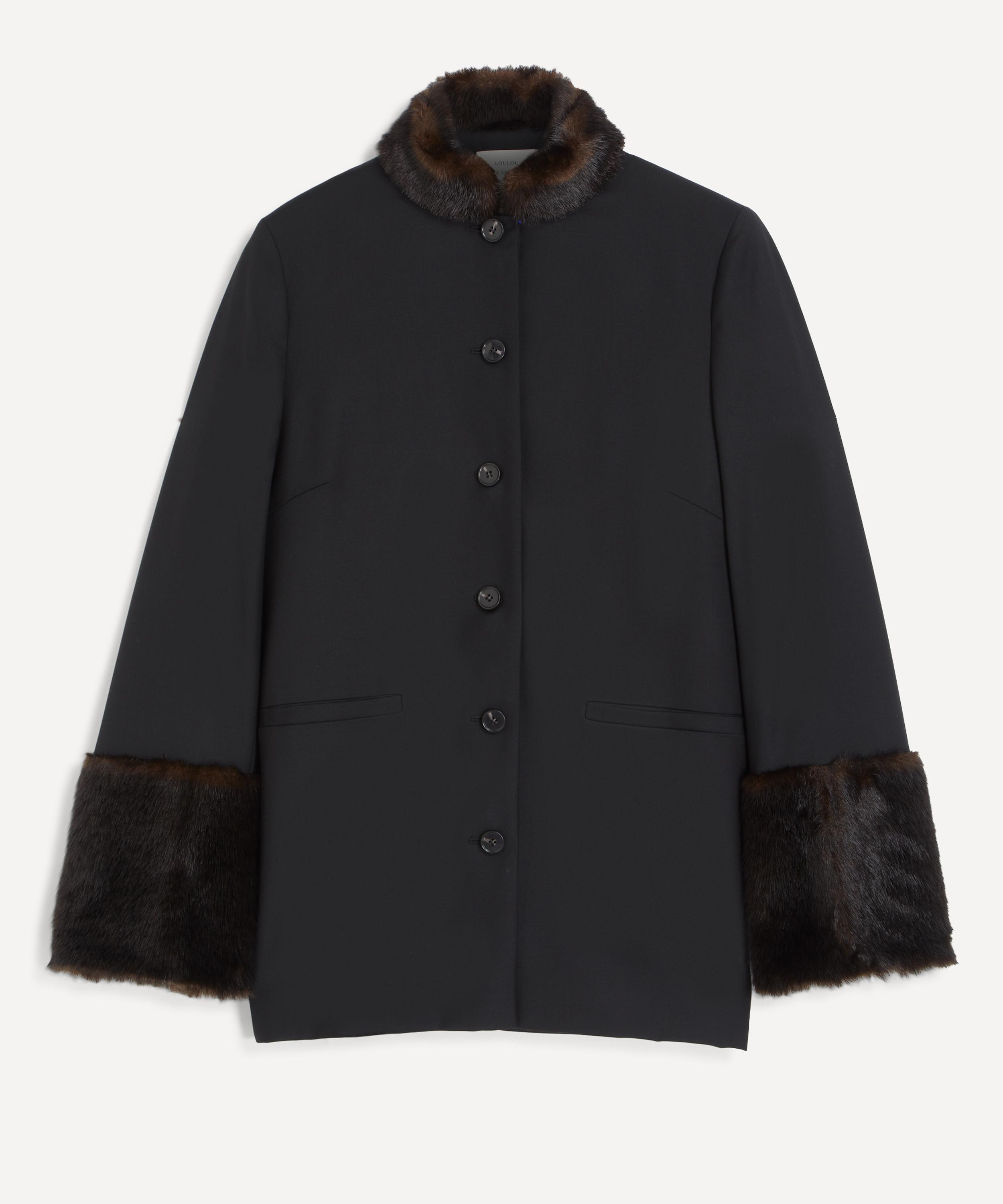 LOULOU DE SAISON - Goa Virgin Wool Fur-Trimmed Jacket