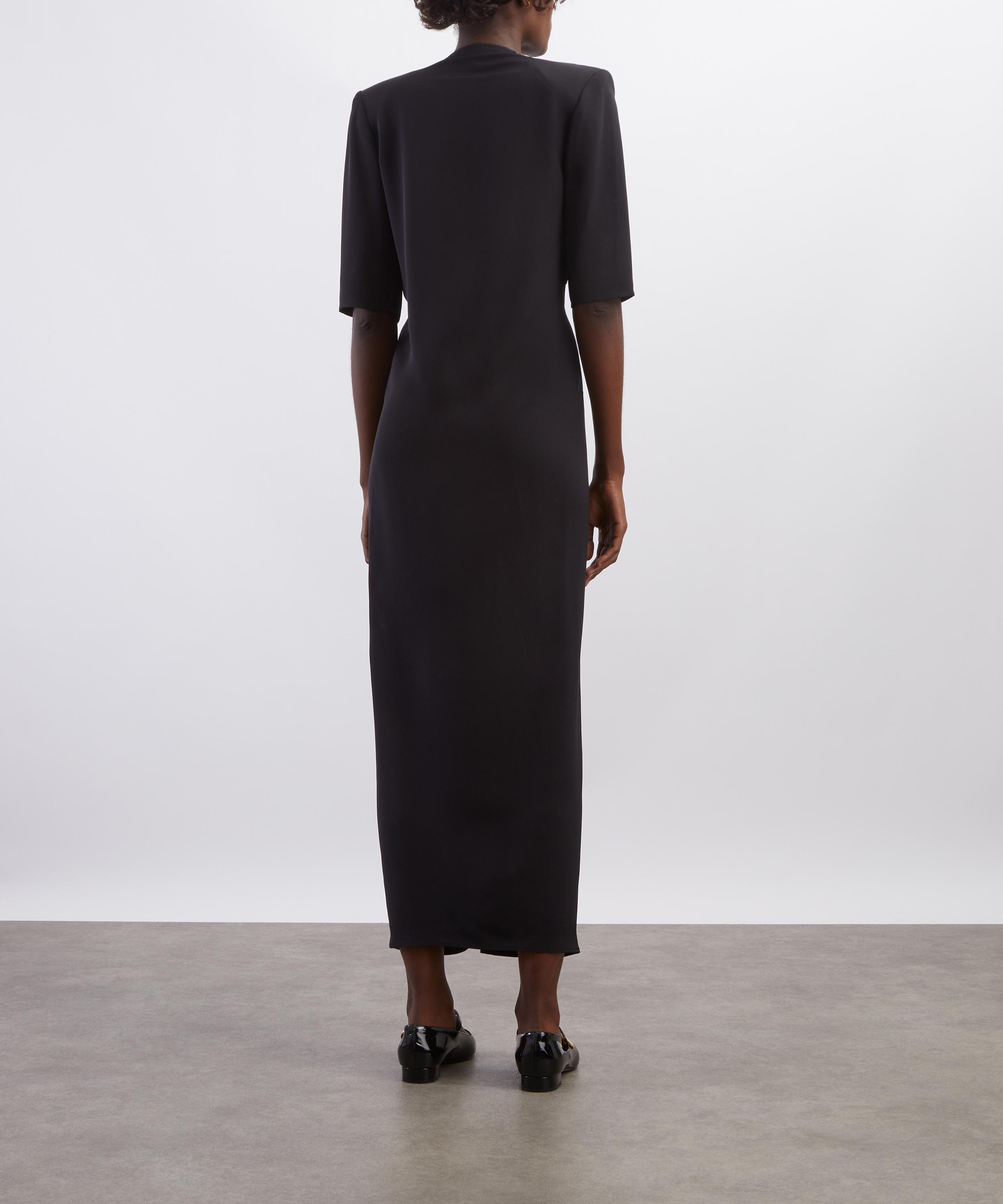 LOULOU DE SAISON - Willa Gathered Crepe de Chine Midi Dress image number 3