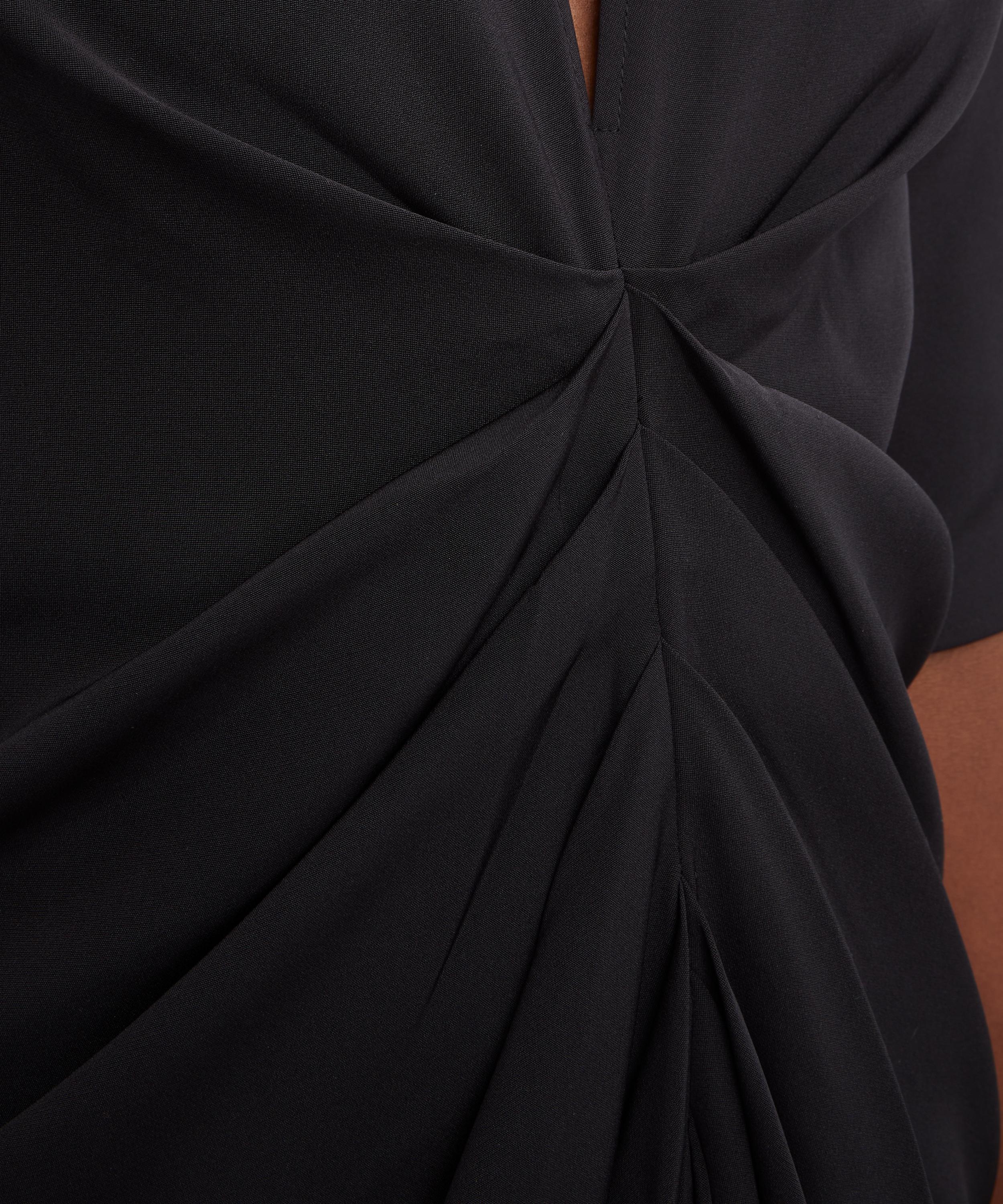 LOULOU DE SAISON - Willa Gathered Crepe de Chine Midi Dress image number 4
