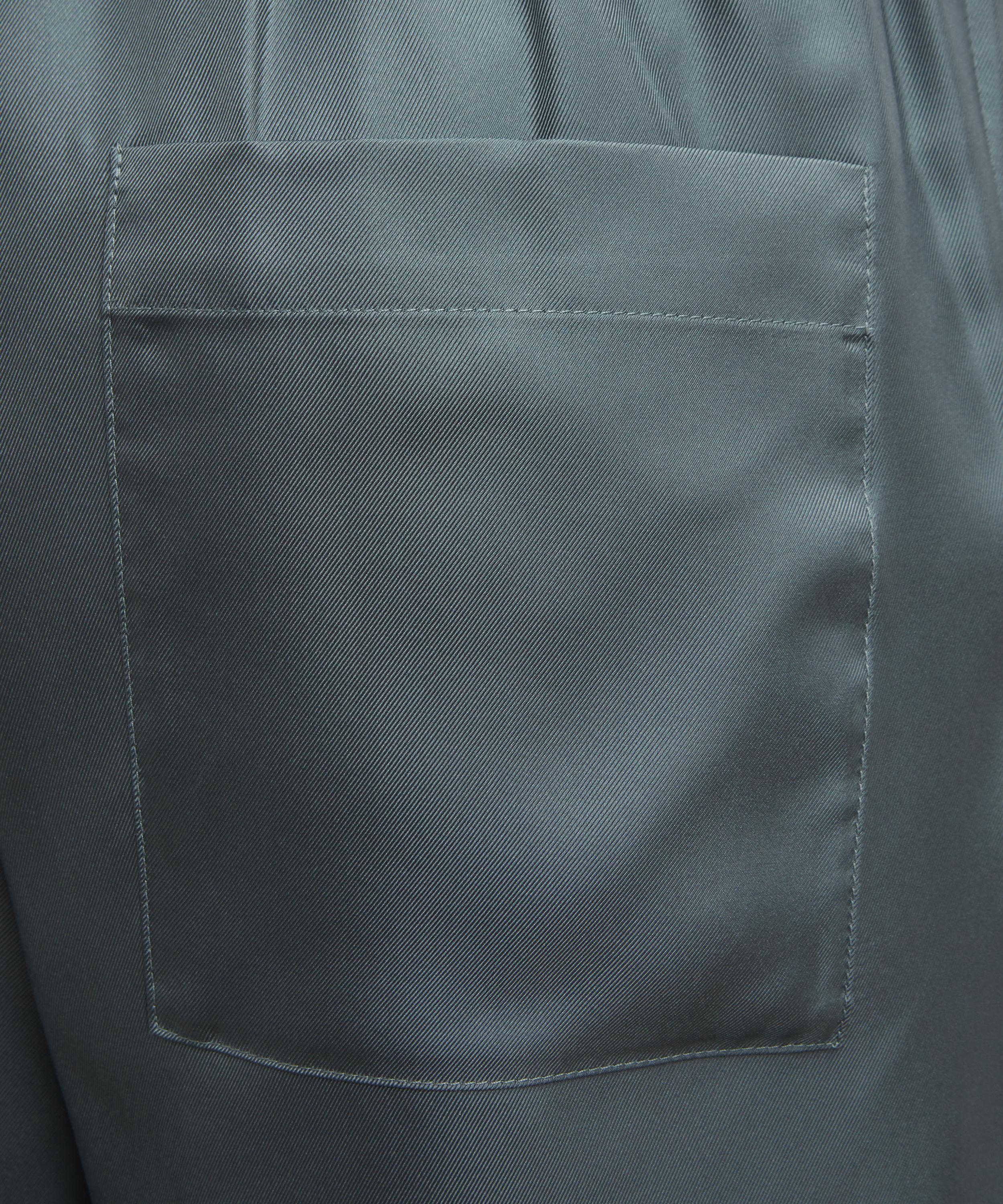 LOULOU DE SAISON - Alera Deep Green Silk Twill Trousers image number 4