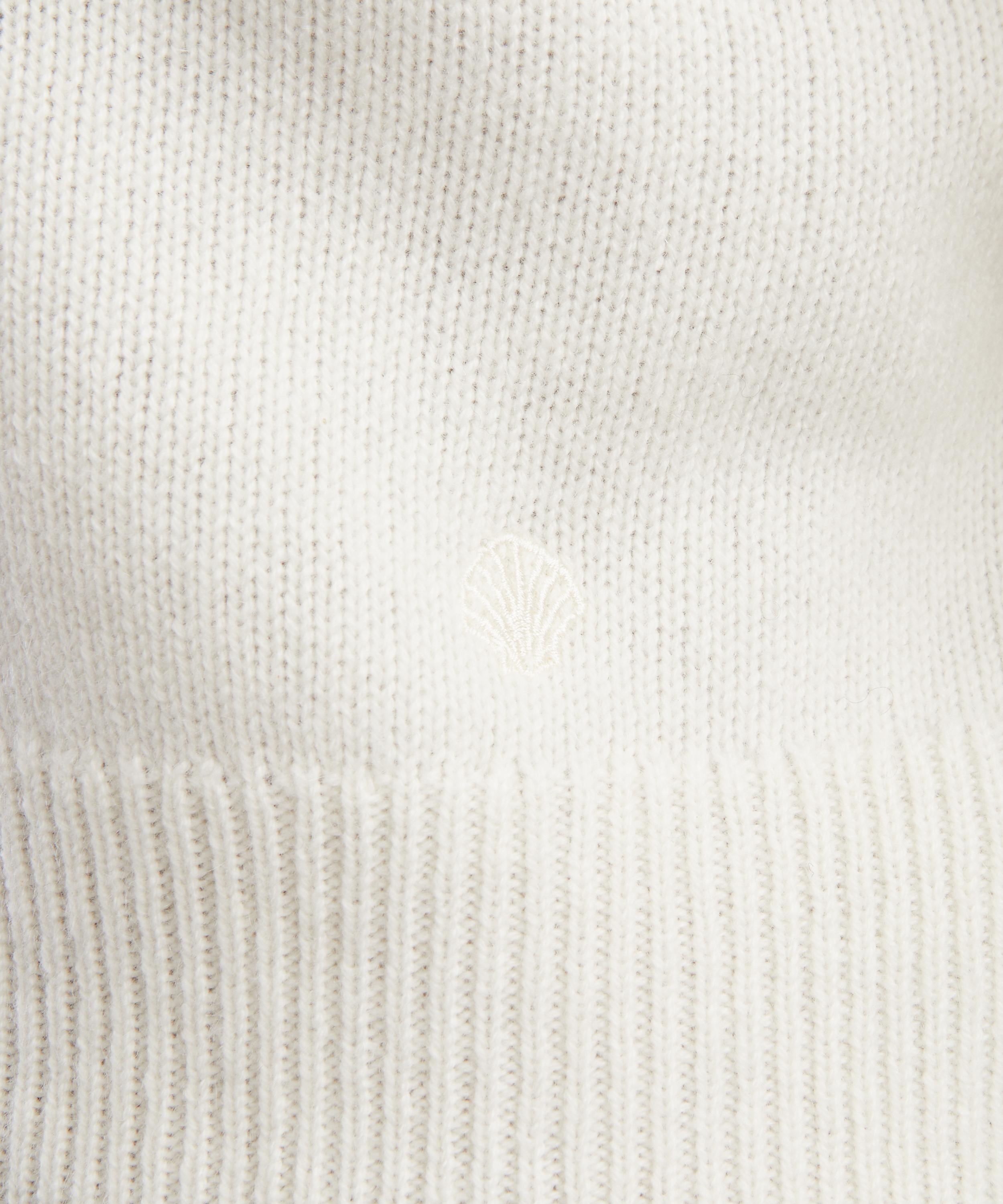 LOULOU DE SAISON - Heike Ivory Cropped Cashmere Cardigan image number 4
