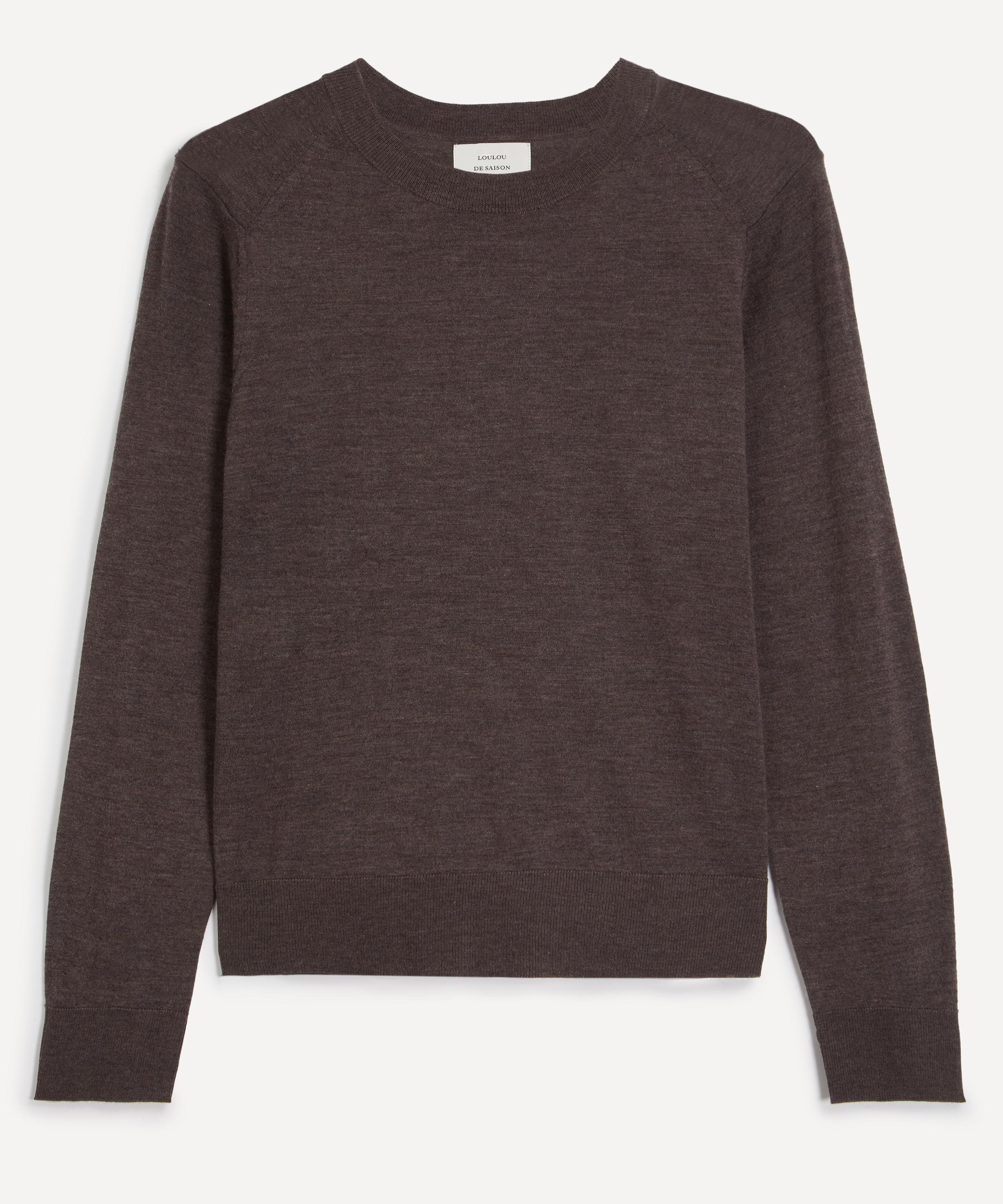 LOULOU DE SAISON - Ditto Brown Melange Cashmere Jumper image number 0