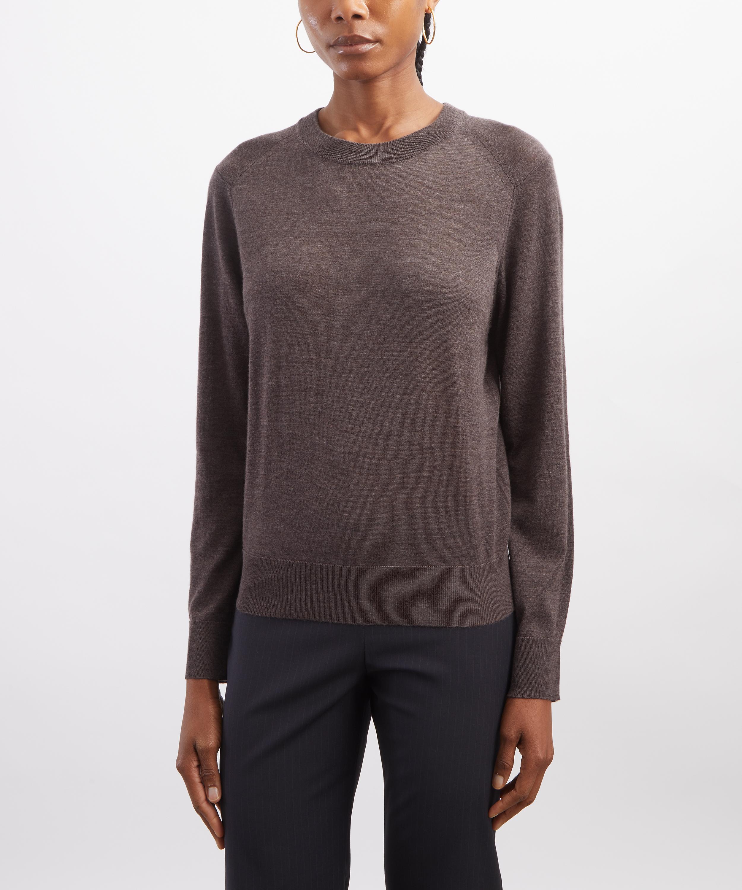 LOULOU DE SAISON - Ditto Brown Melange Cashmere Jumper image number 2