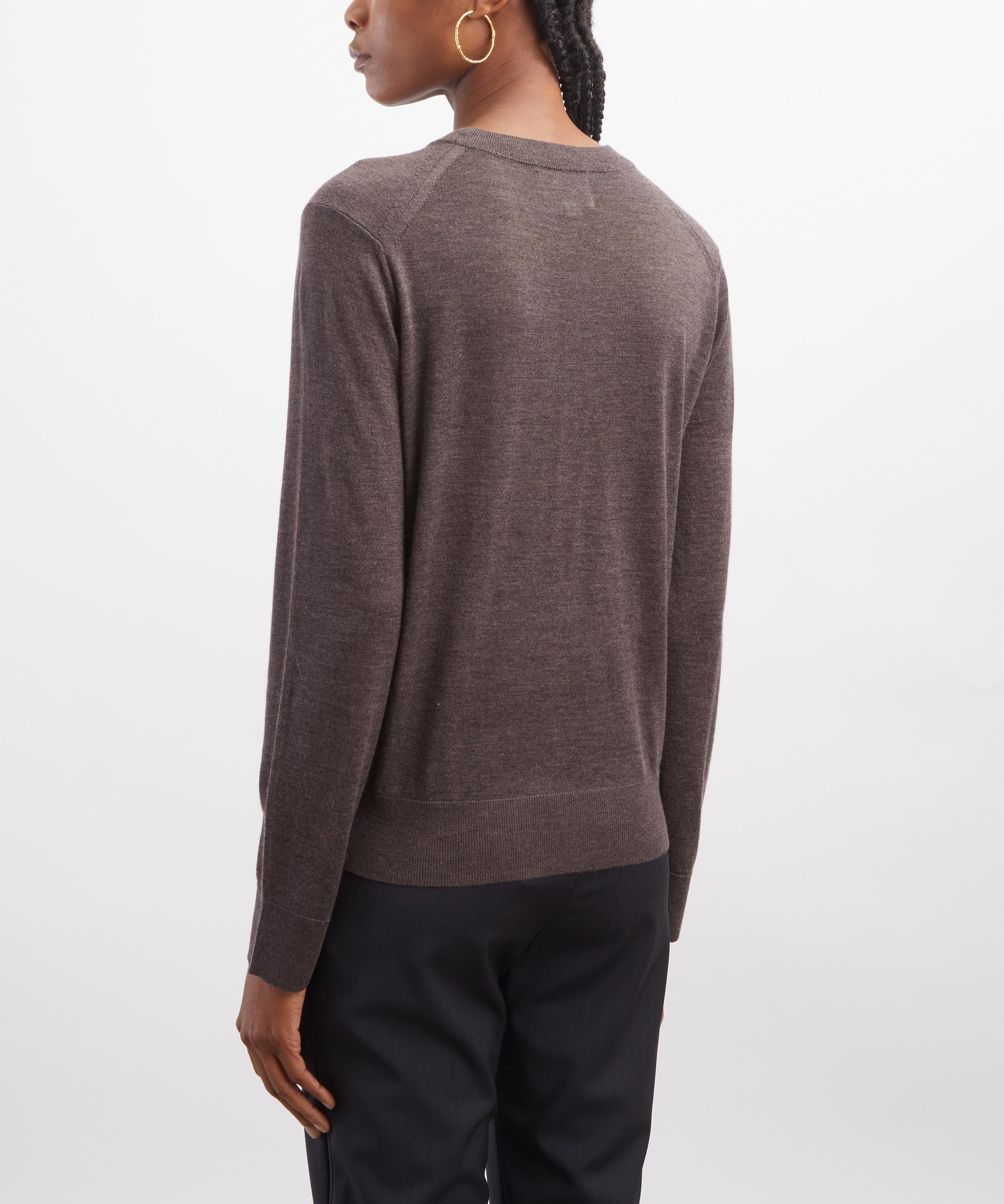LOULOU DE SAISON - Ditto Brown Melange Cashmere Jumper image number 3