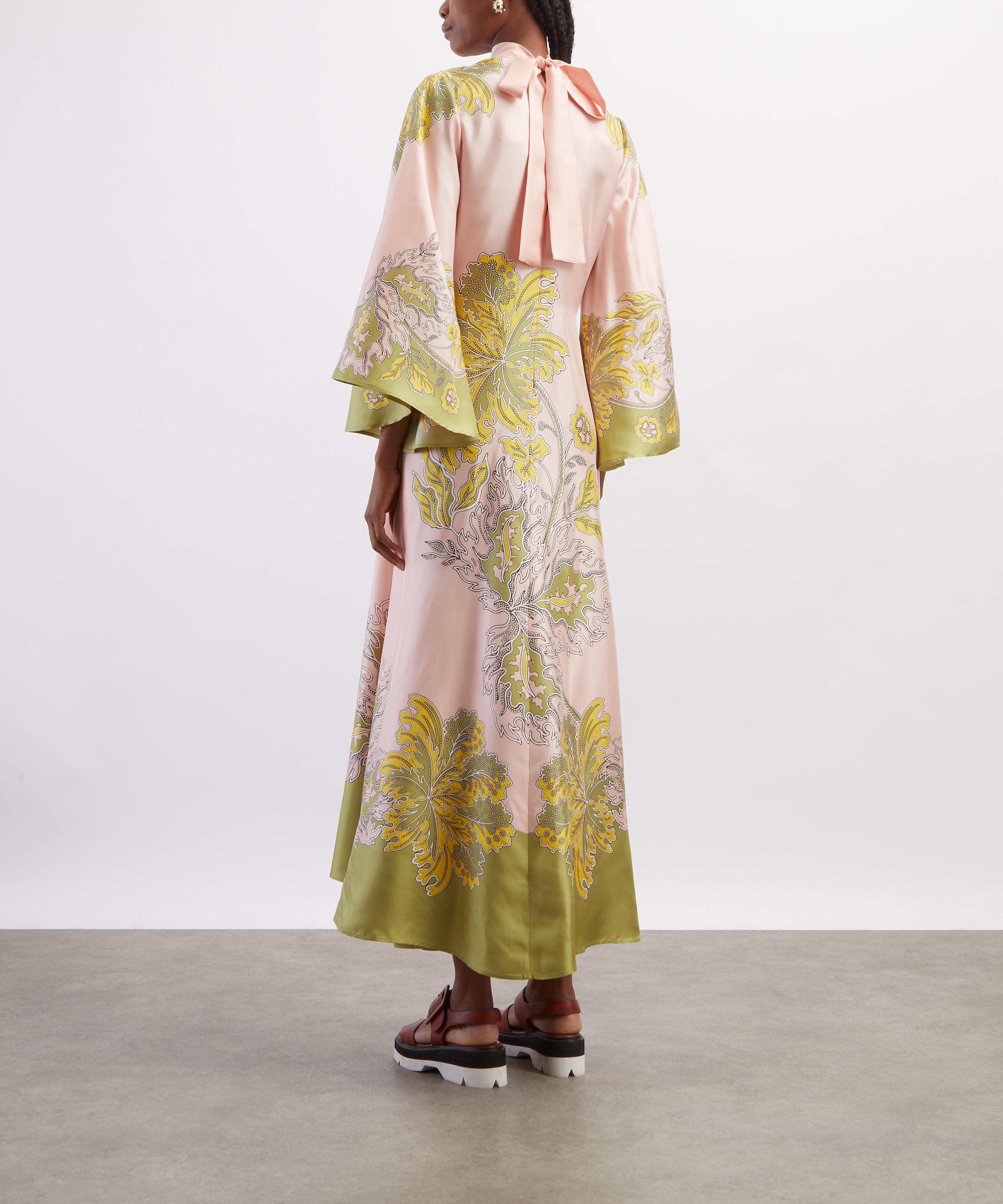 La DoubleJ - Magnifico Swathe Plac&eacute;e Pink&nbsp;Silk Twill Dress image number 3