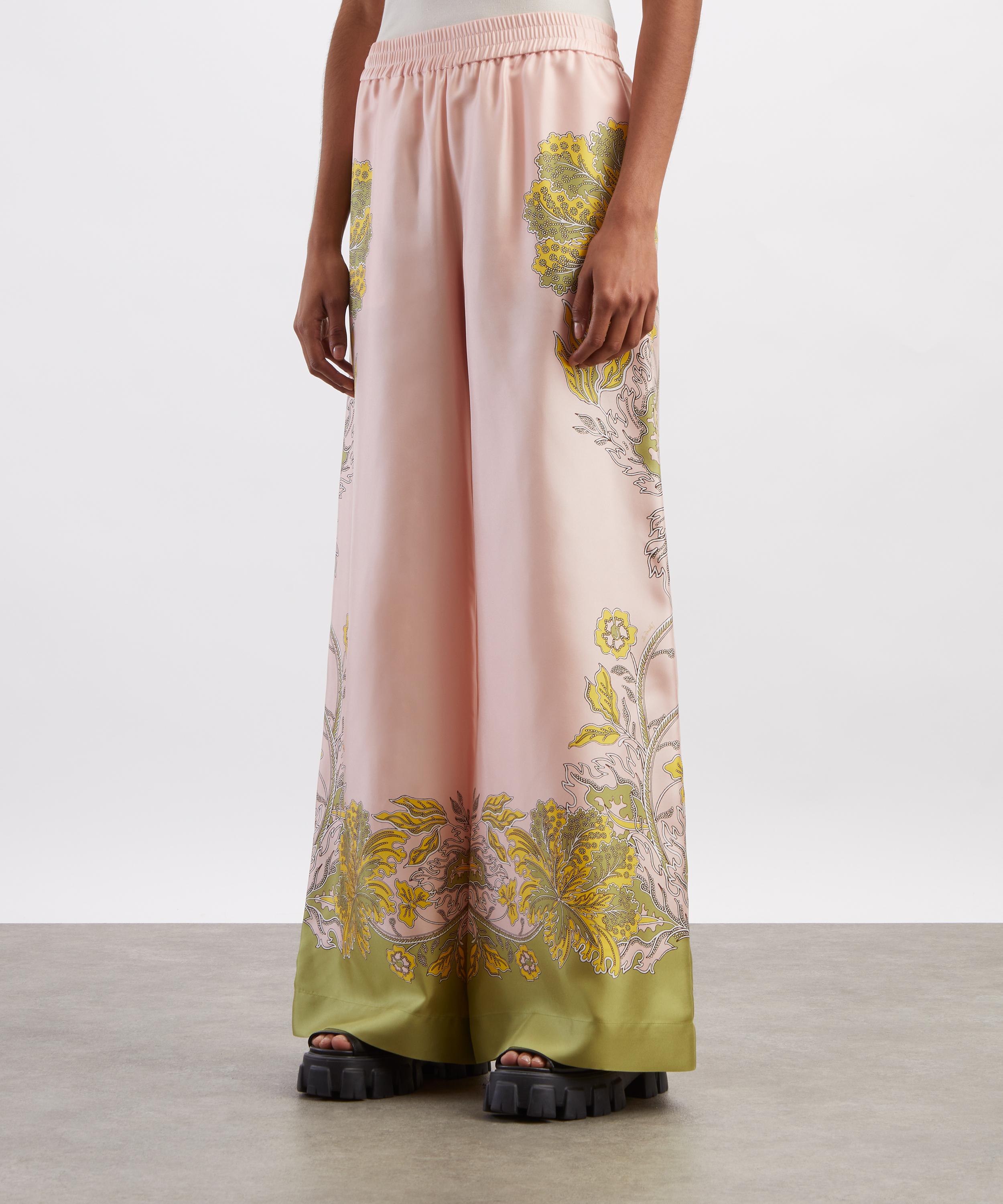 La DoubleJ - Palazzo Swathe Silk Twill Trousers image number 2