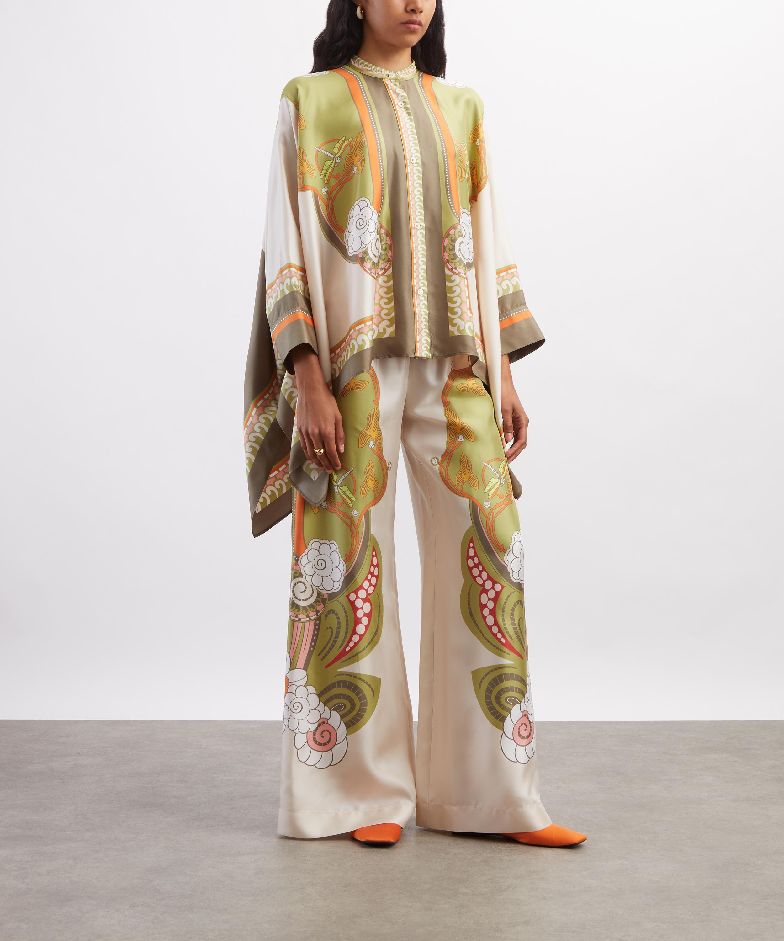 La DoubleJ - Palazzo Ambrosia Silk Twill Trousers image number 1