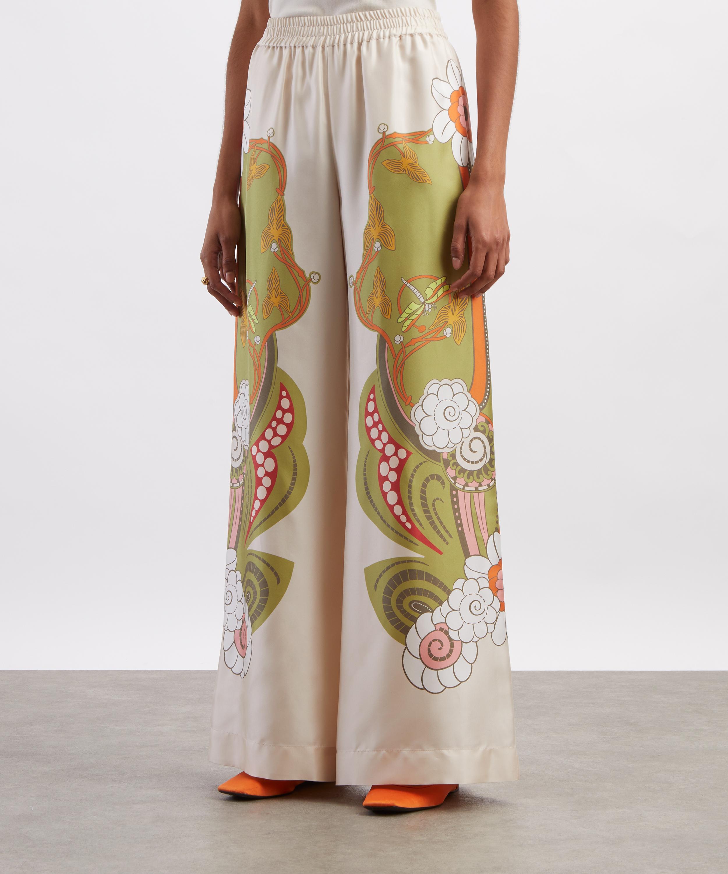 La DoubleJ - Palazzo Ambrosia Silk Twill Trousers image number 2