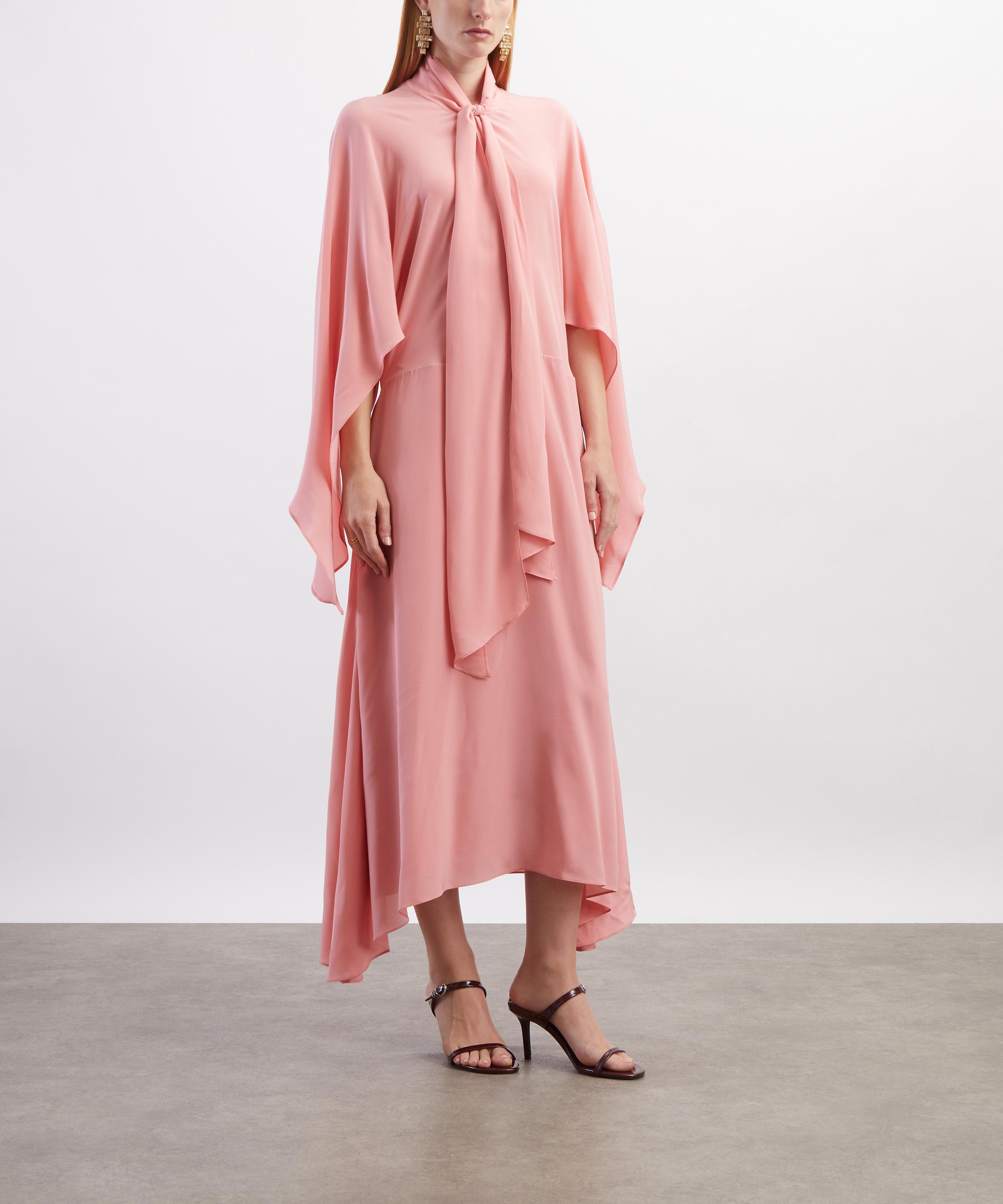 Stella McCartney - Pink Tie-Neck Silk Dress image number 1