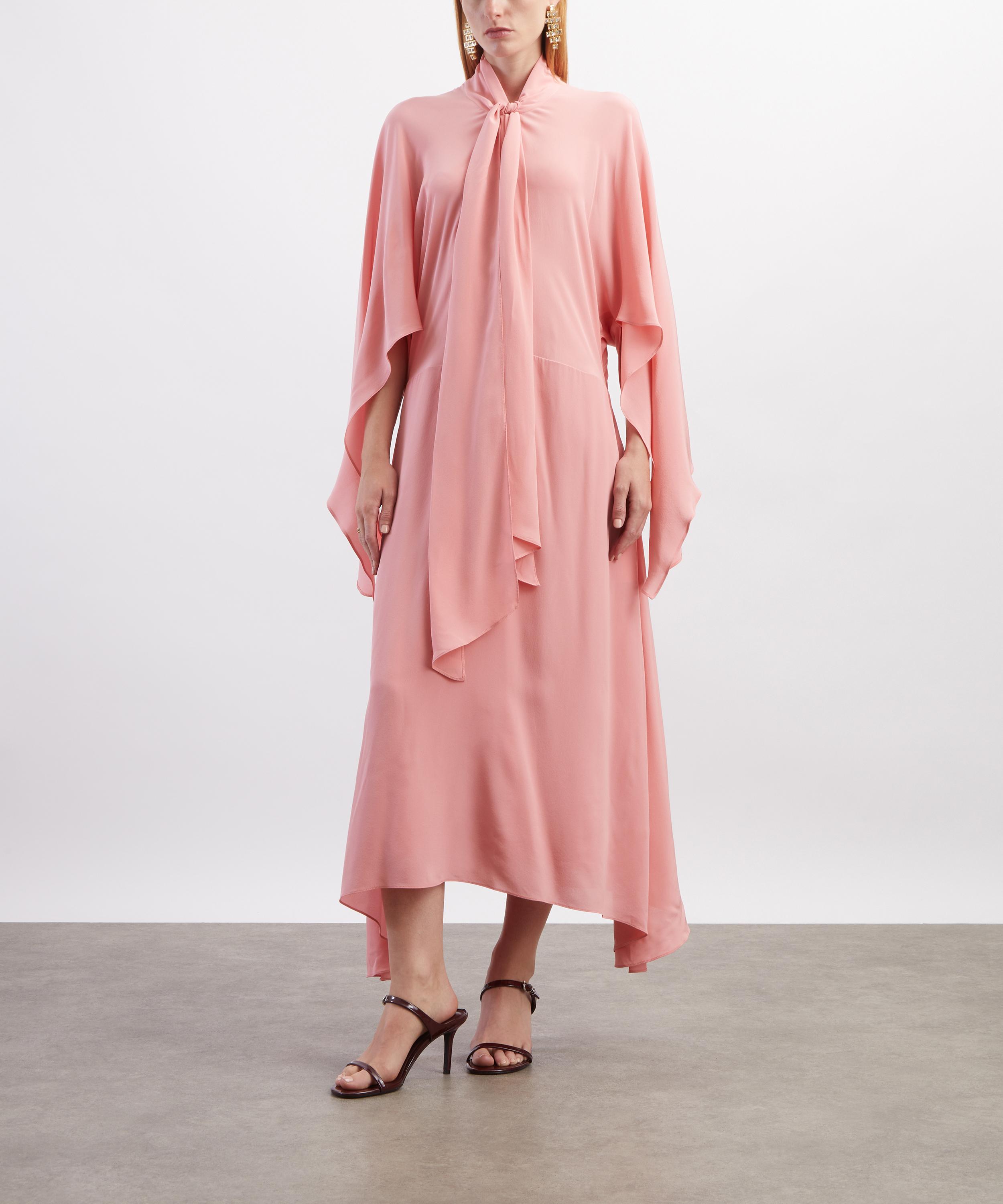Stella McCartney - Pink Tie-Neck Silk Dress image number 2